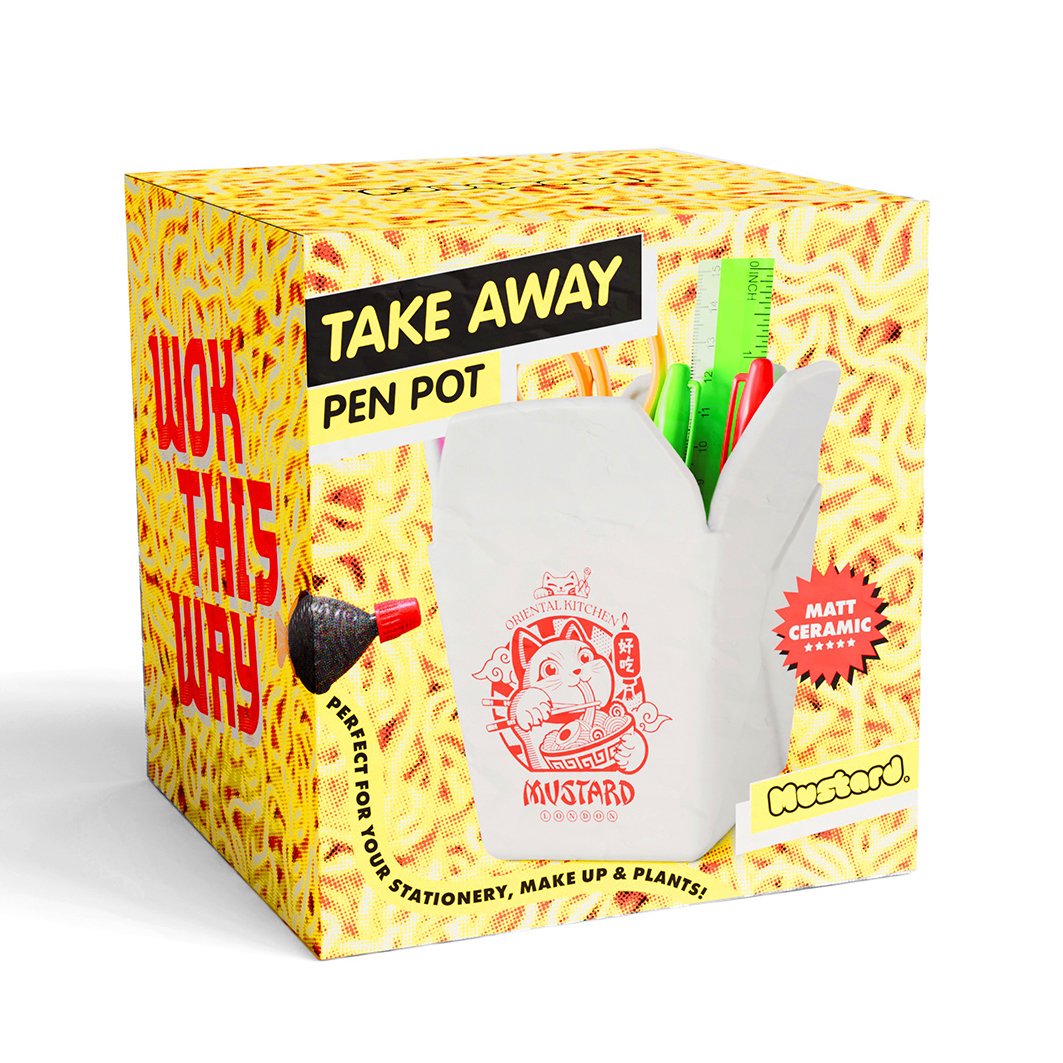 Mustard-Mustard Noodle Seramik Kalemlik-Mustard-4-Milagron.com