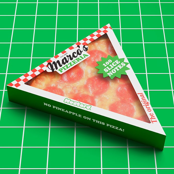 Mustard-Mustard Pizza Sticky Not Kağıdı-Mustard-2-Milagron.com