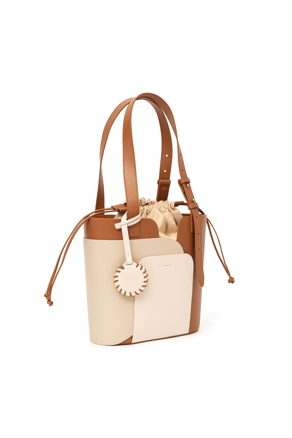 Myall-Noa Bag Bej-Omuz Çantası-3-Milagron.com