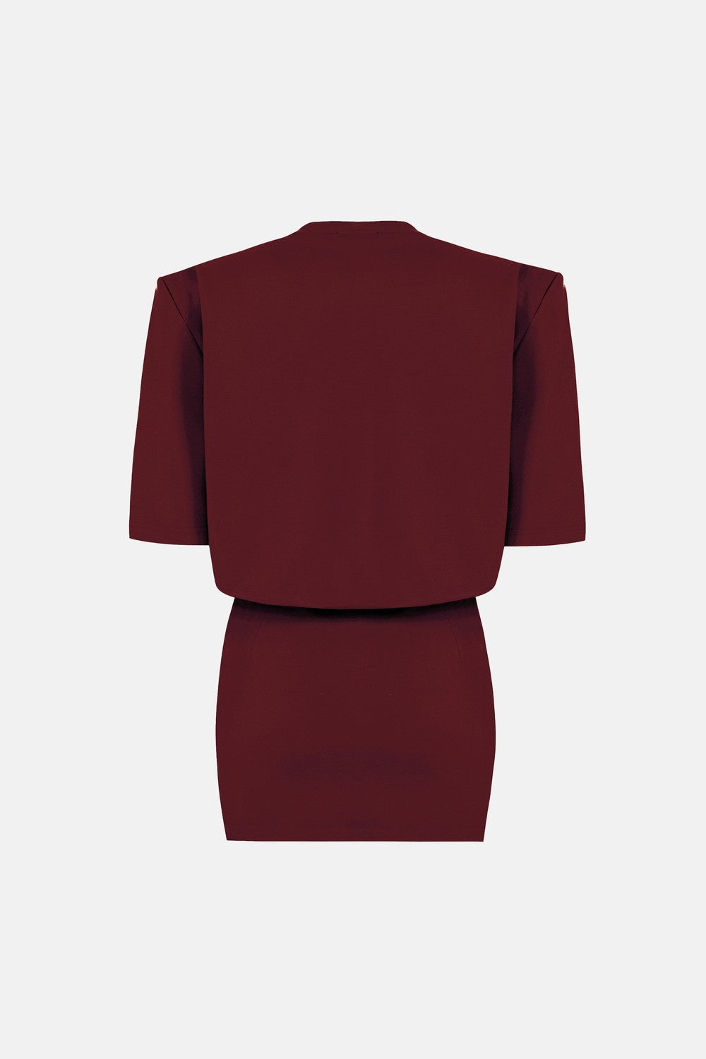 Naia-Miu T Shirt Elbise / Bordo-Elbise-8-Milagron.com