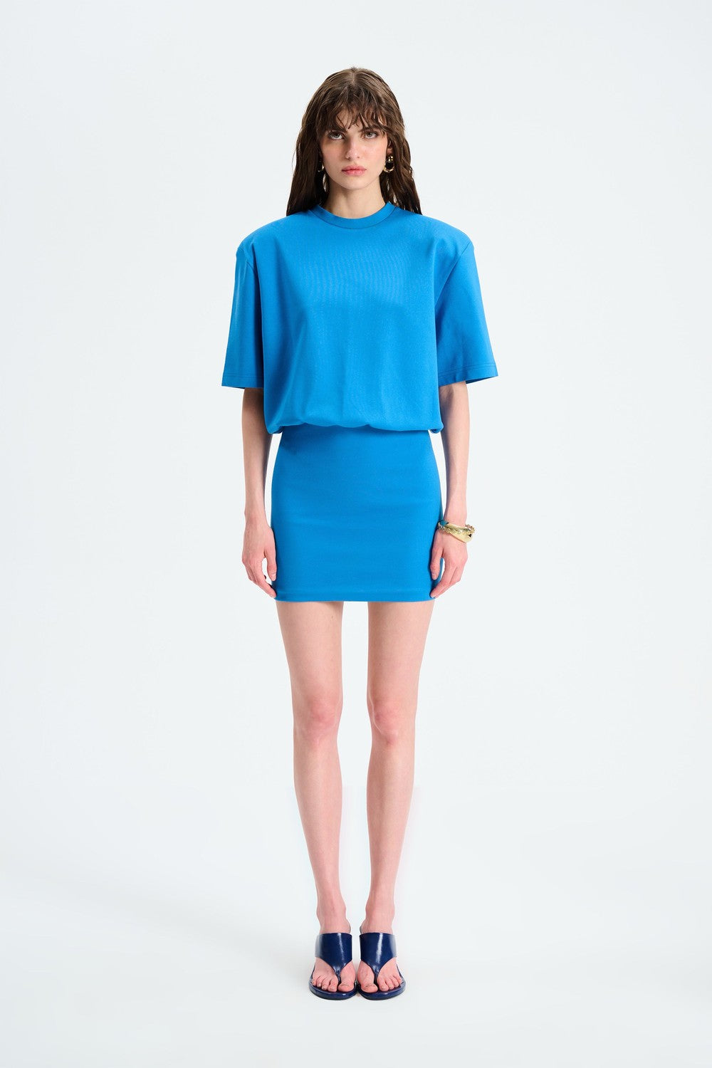 Naia-Miu T Shirt Elbise / Mavi-Elbise-3-Milagron.com