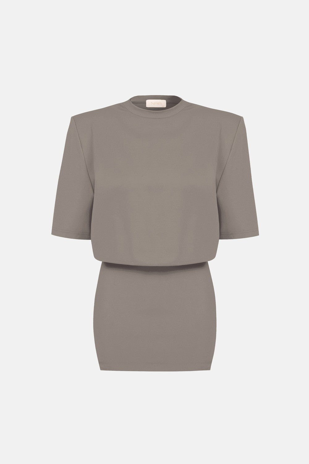 Naia-Miu T Shirt Elbise / Taş Rengi-Elbise-6-Milagron.com