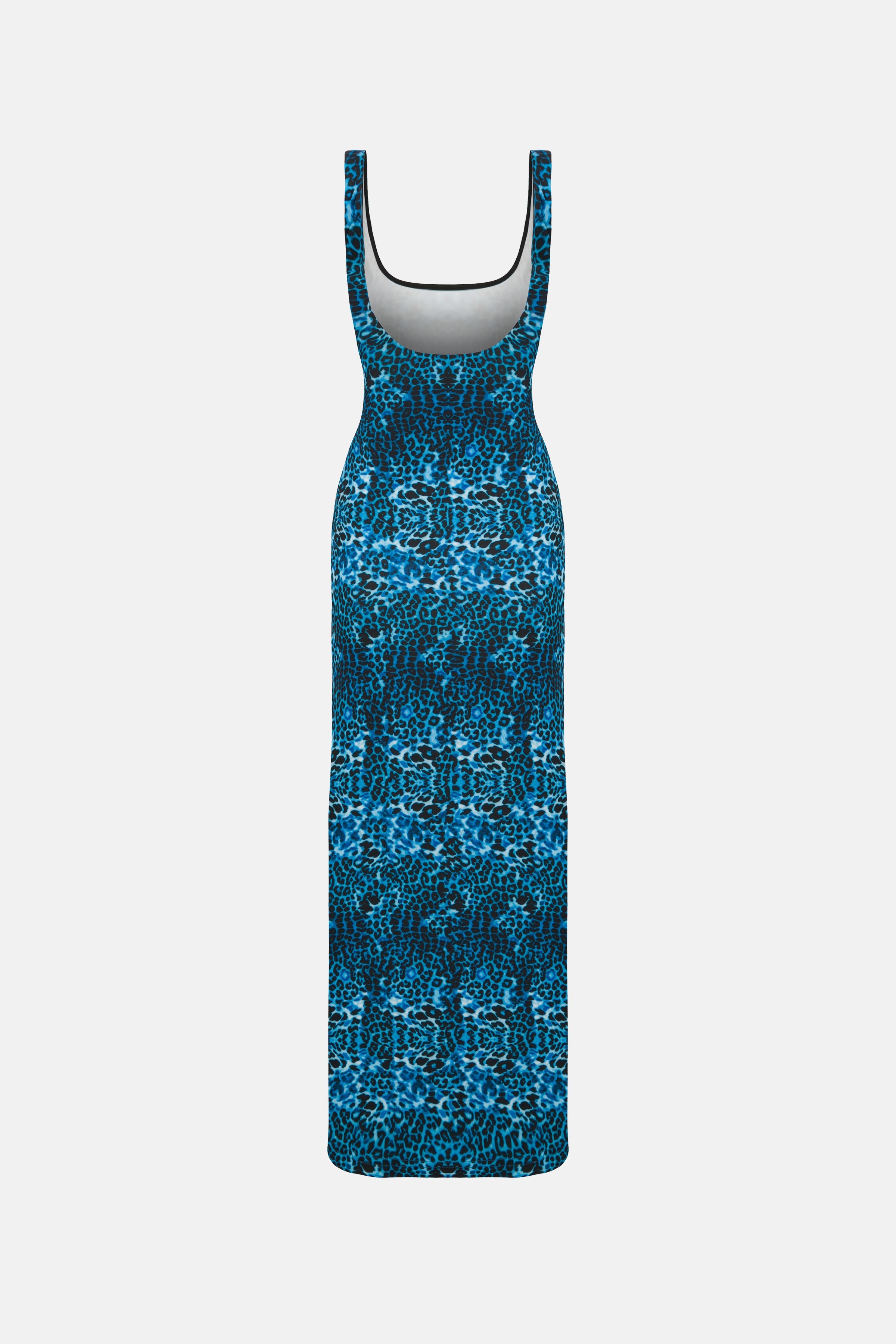 Naia-Alora Elbi̇se / Mavi̇ Leopar Desenli̇-Elbise-6-Milagron.com