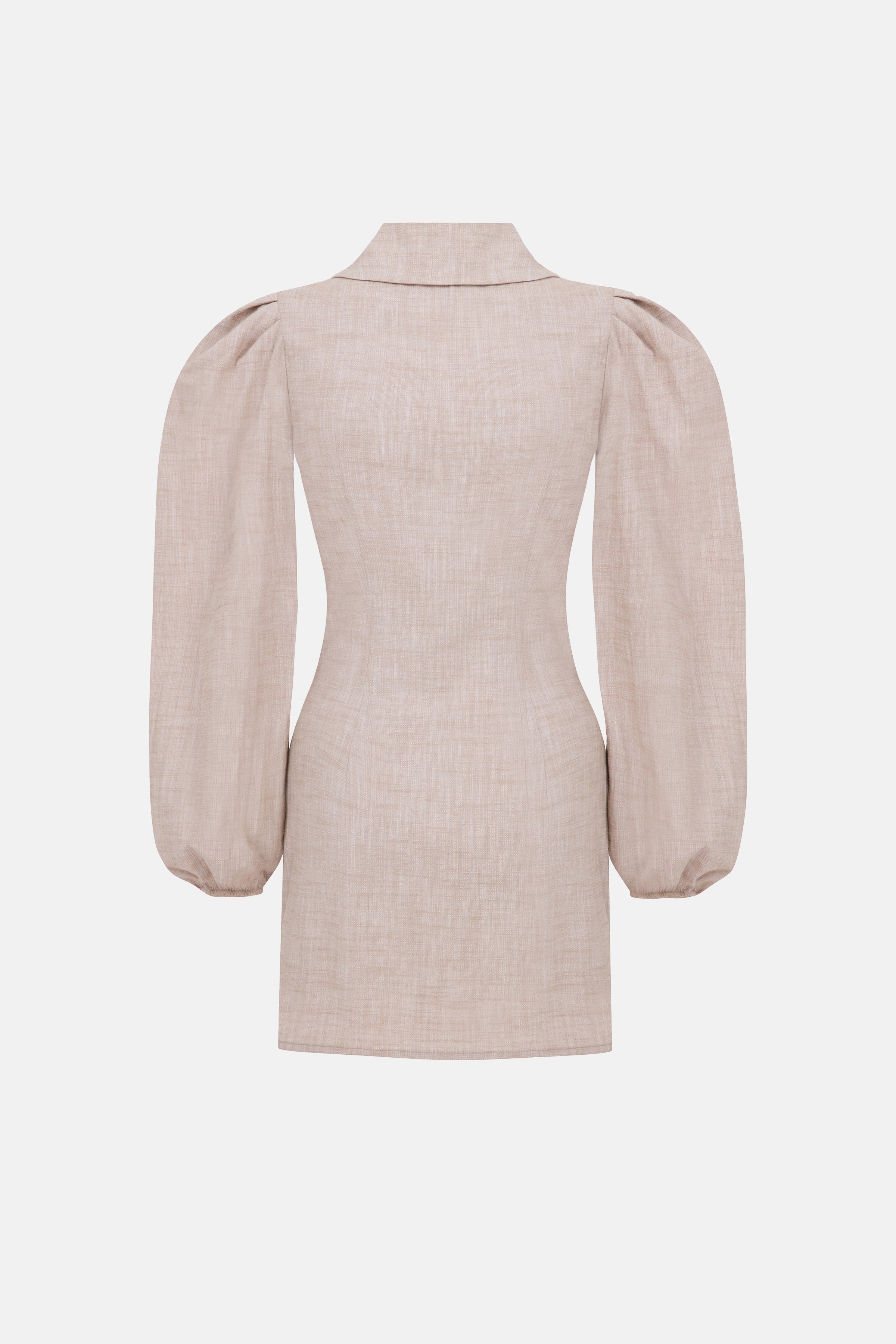 Naia-Amber Gömlek Elbise / Bej-Elbise-7-Milagron.com