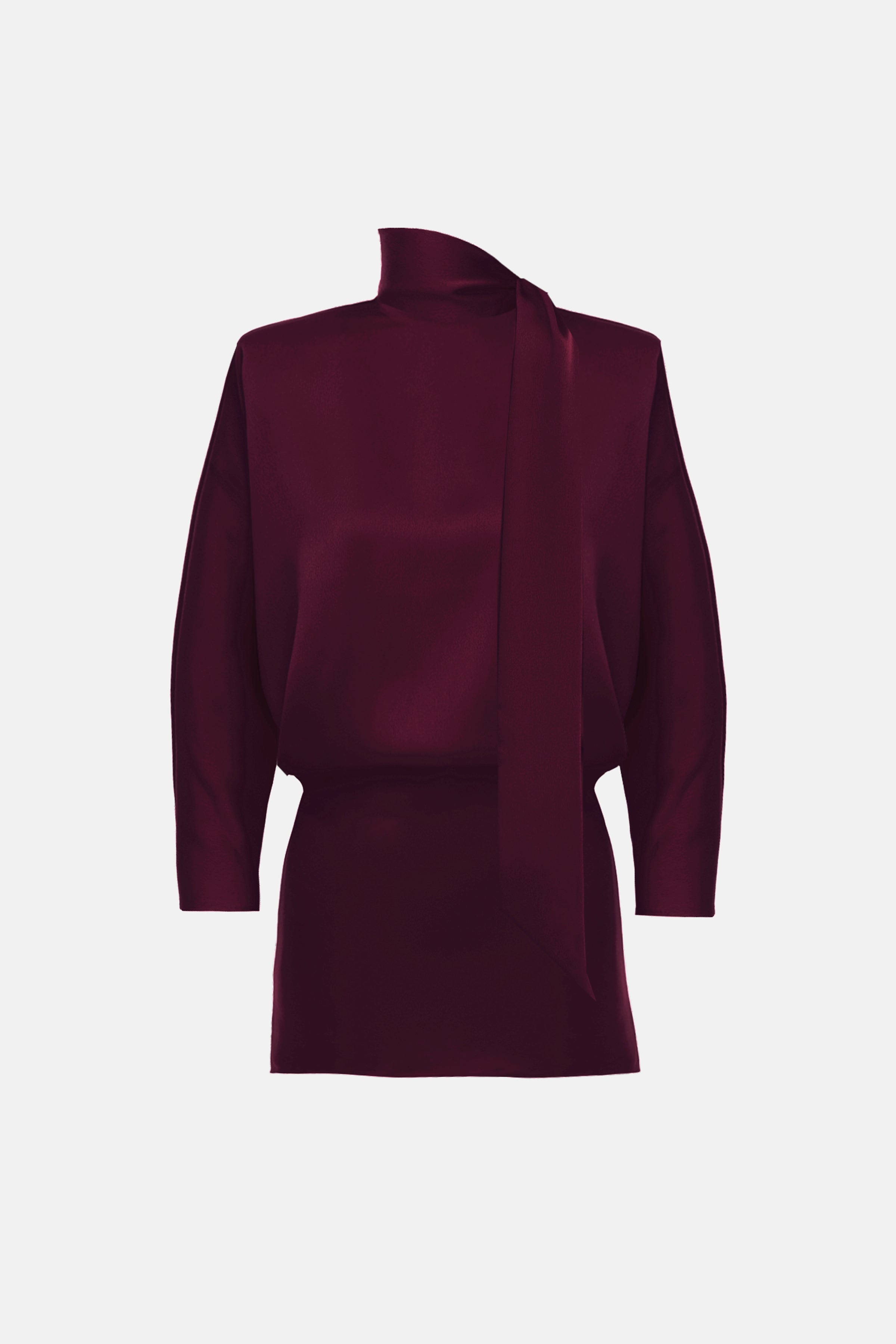 Naia-Amore Saten Elbi̇se / Bordo-Elbise-3-Milagron.com