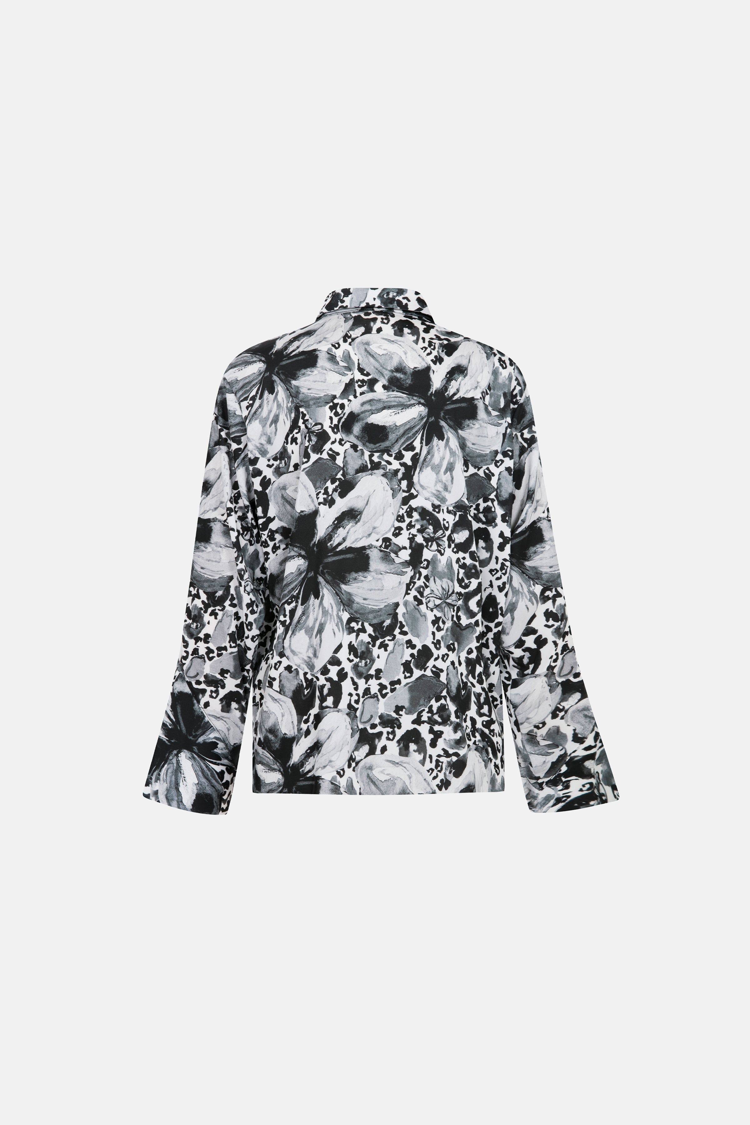 Naia-Aura Şortlu Takım / Siyah Beyaz Çiçekli-Alt - Üst Takım-5-Milagron.com