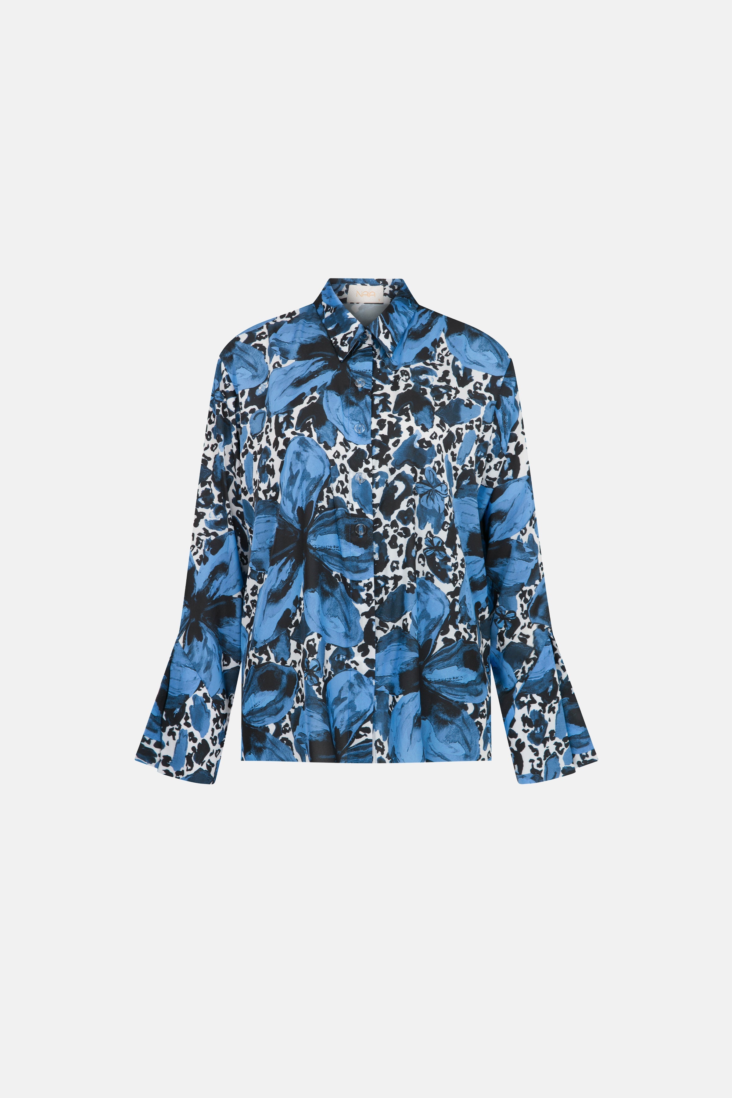 Naia-Aura Şortlu Takım / Siyah Mavi Çiçekli-Alt - Üst Takım-4-Milagron.com