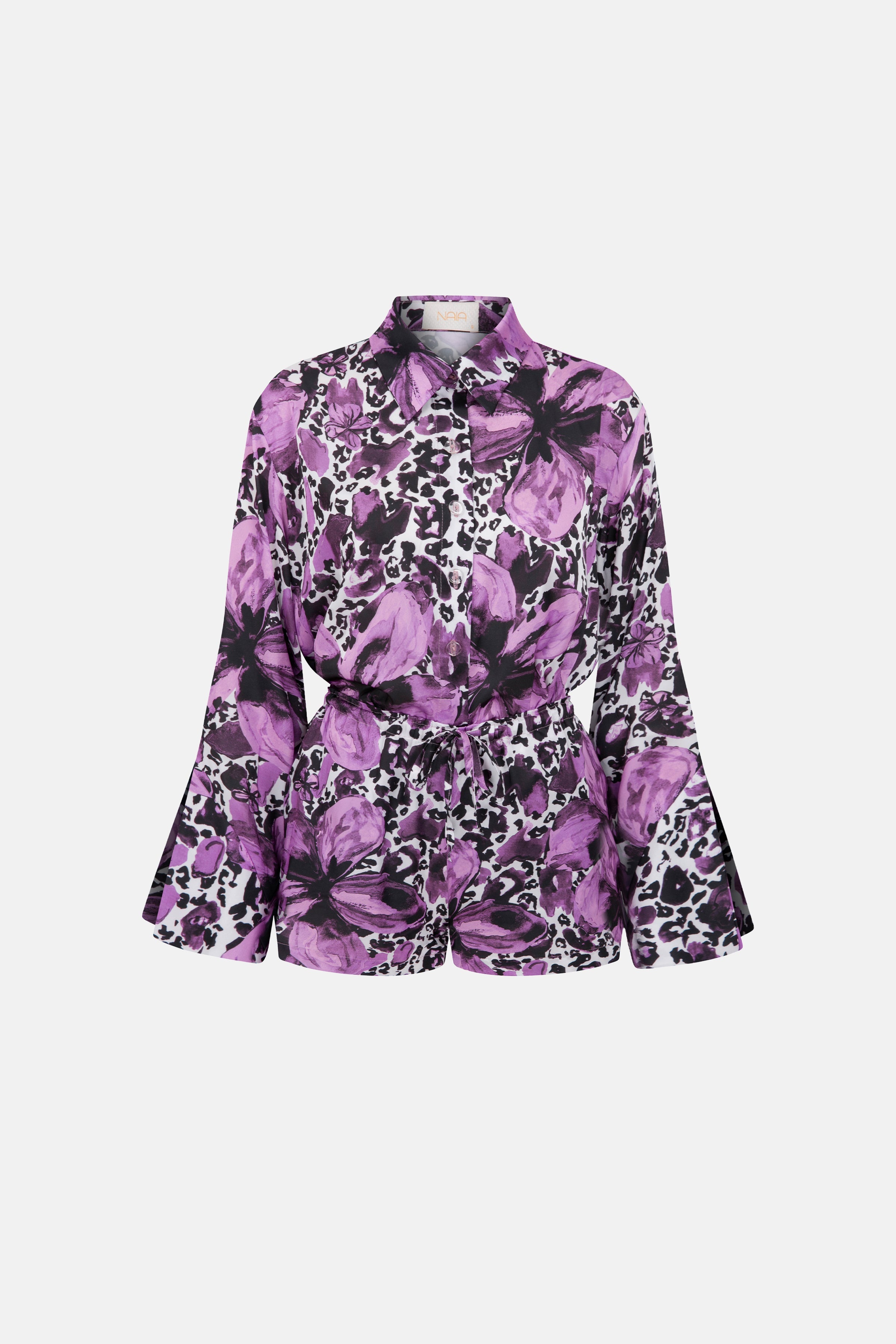 Naia-Aura Şortlu Takım / Siyah Pembe Çiçekli-Alt - Üst Takım-1-Milagron.com