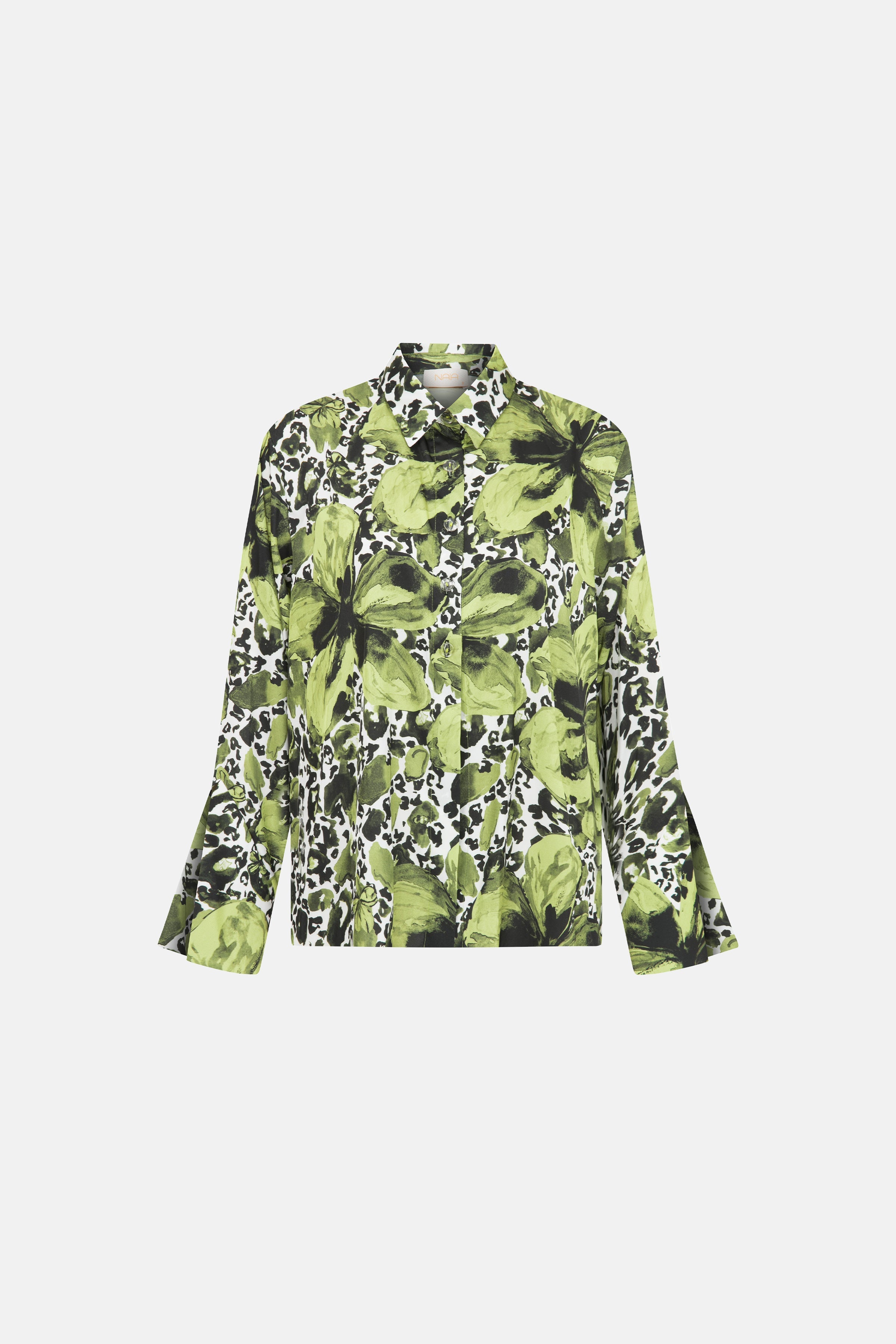 Naia-Aura Şortlu Takım / Siyah Yeşil Çiçekli-Alt - Üst Takım-4-Milagron.com