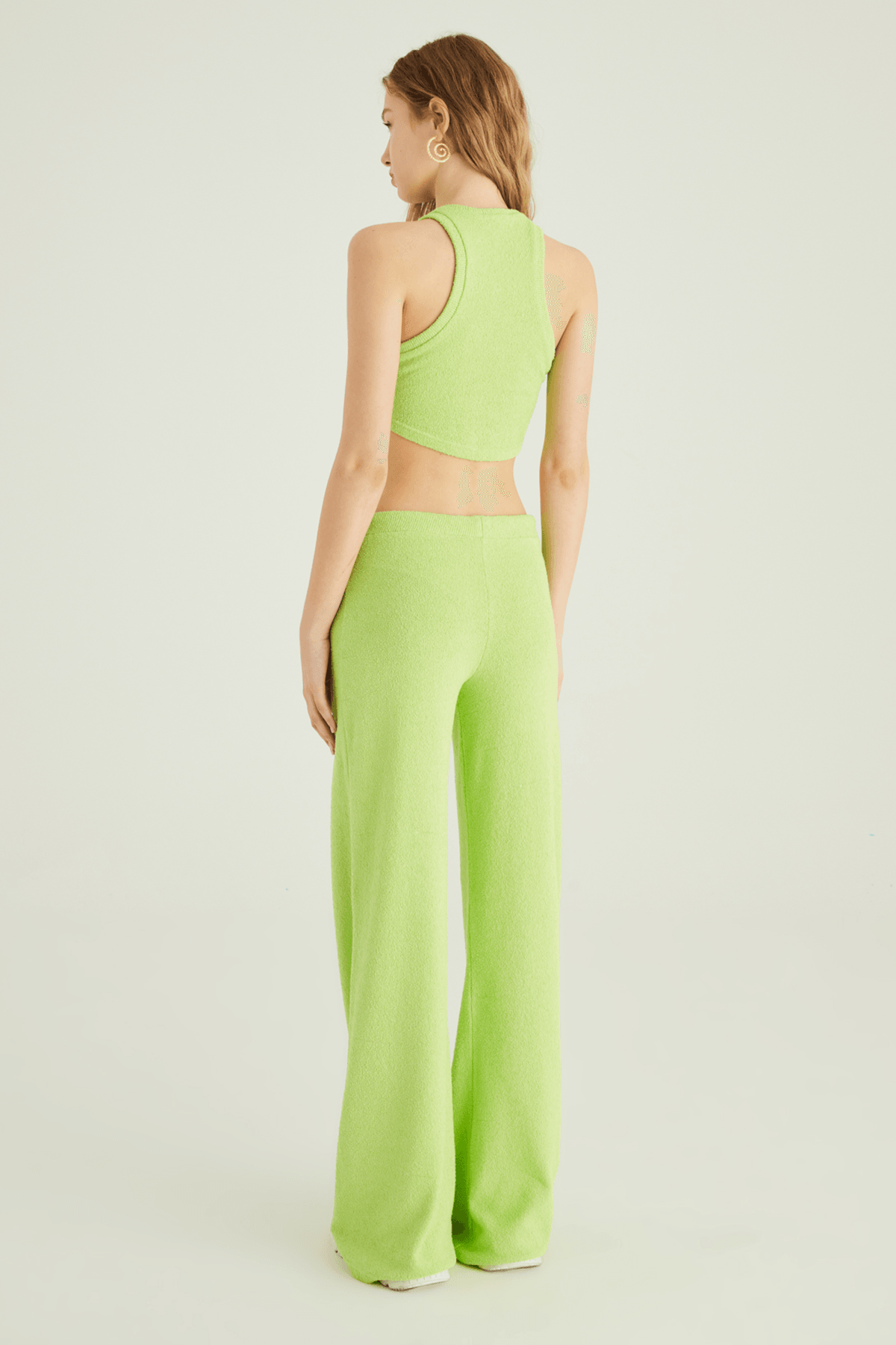 Naia-Bliss Triko Pantolon / Fosforlu Yeşil-Pantolon-2-Milagron.com