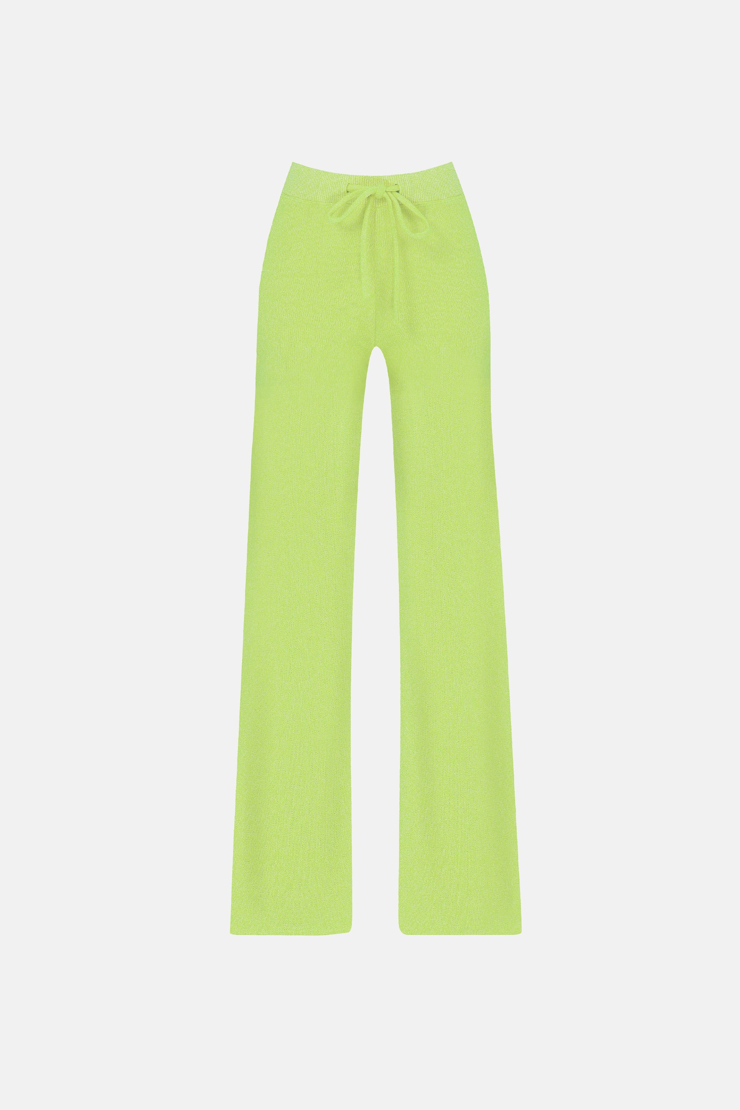 Naia-Bliss Triko Pantolon / Fosforlu Yeşil-Pantolon-4-Milagron.com