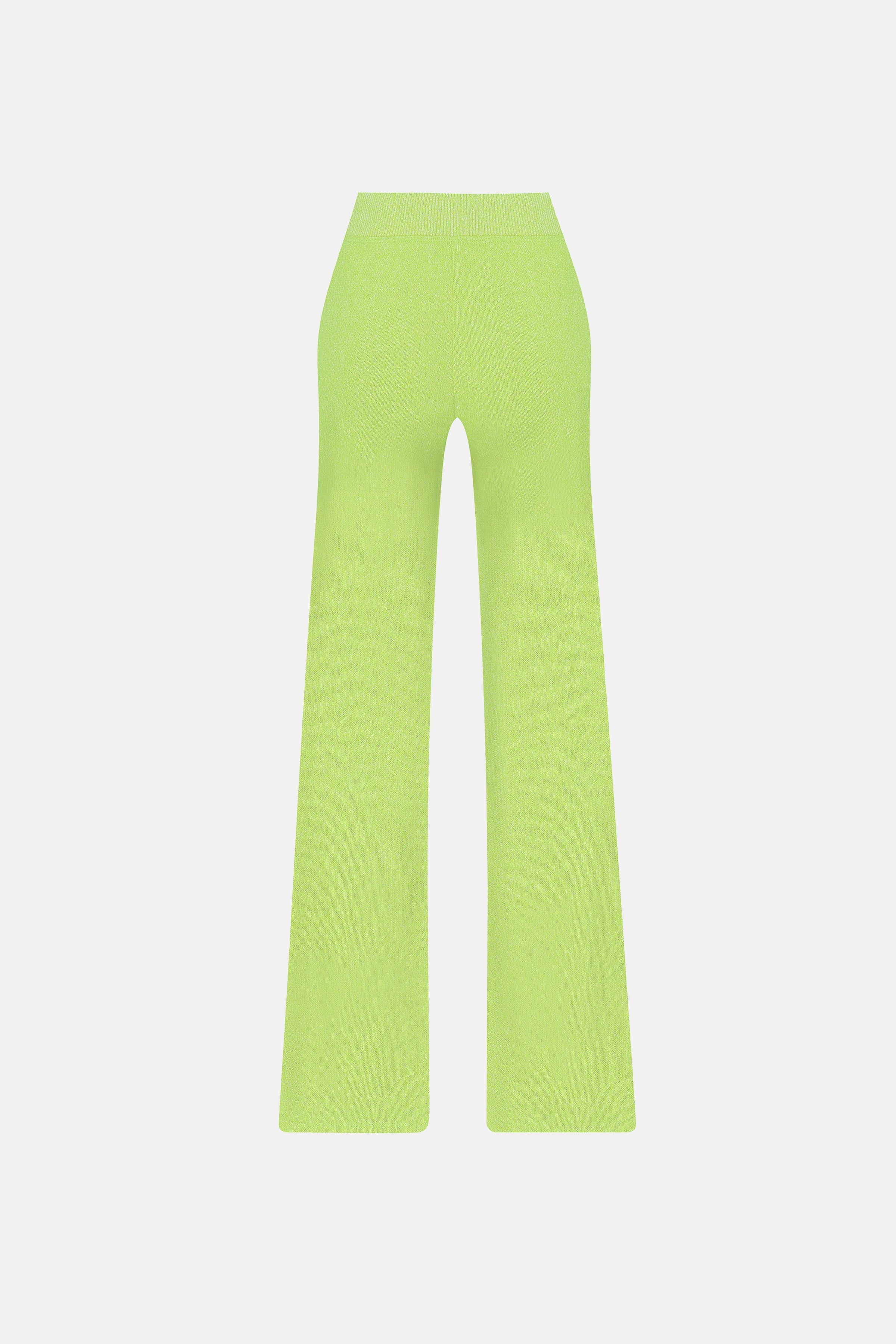 Naia-Bliss Triko Pantolon / Fosforlu Yeşil-Pantolon-5-Milagron.com