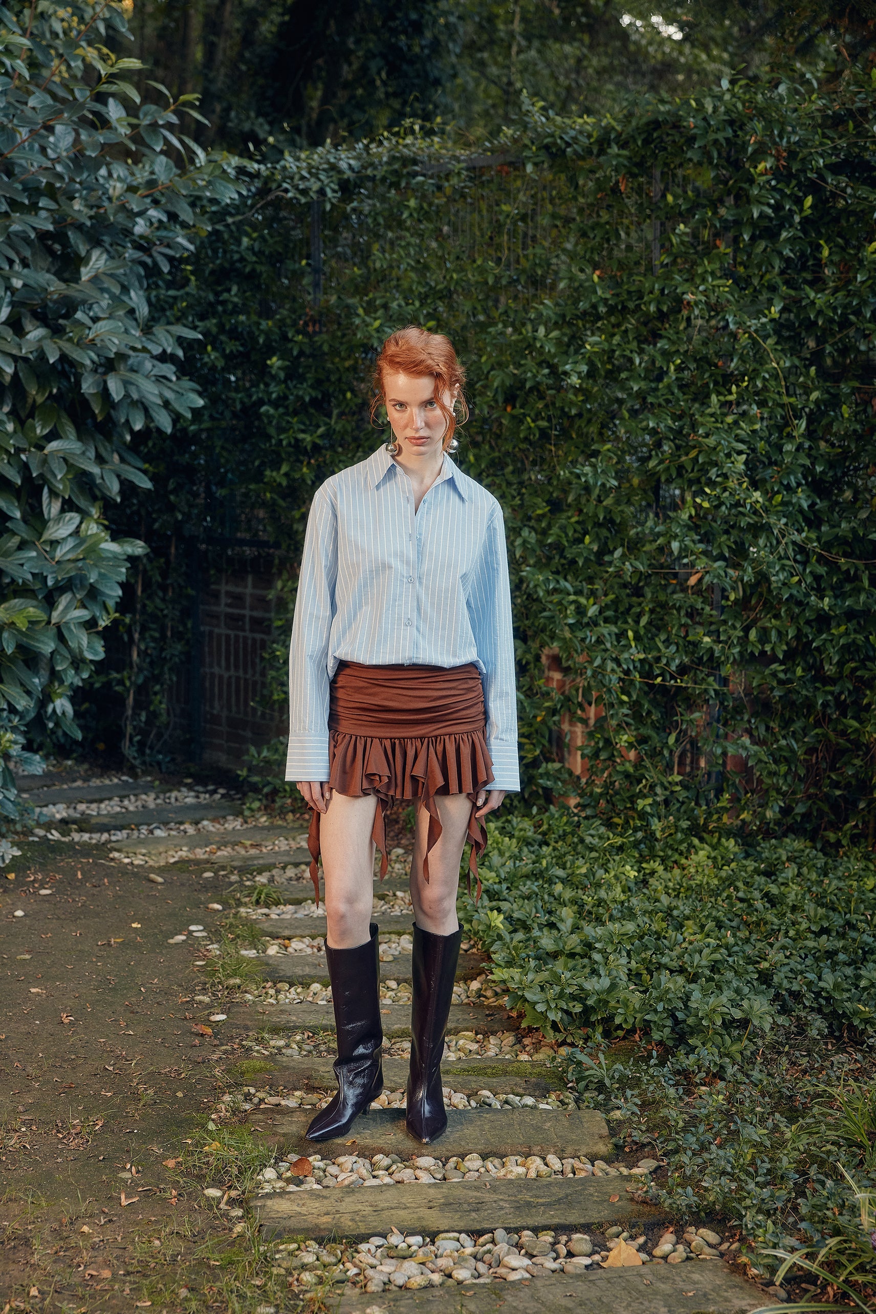 Naia-Dion Gömlek / Mavi Beyaz Çizgili-Gömlek-2-Milagron.com