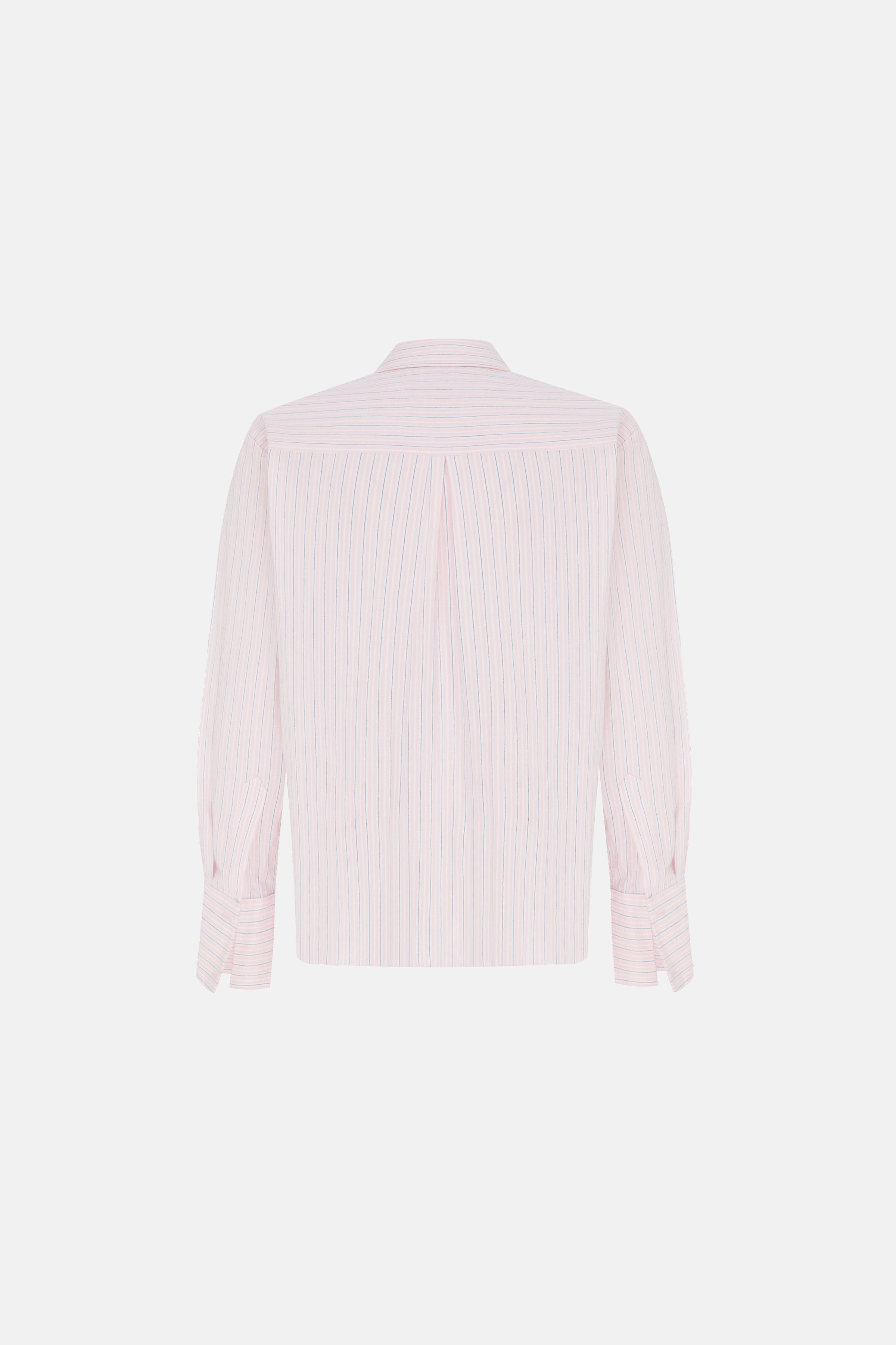 Naia-Dion Gömlek / Toz Pembe Çizgili-Gömlek-6-Milagron.com