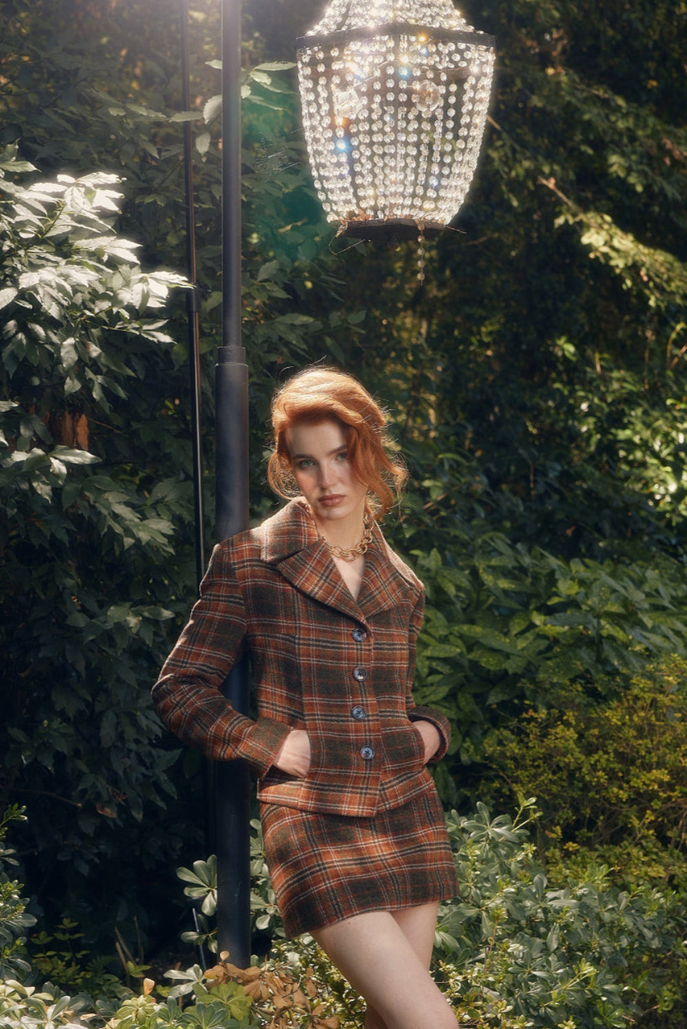 Naia-Dream Maker Etek / Kahverengi̇ Ekoseli̇-Etek-3-Milagron.com