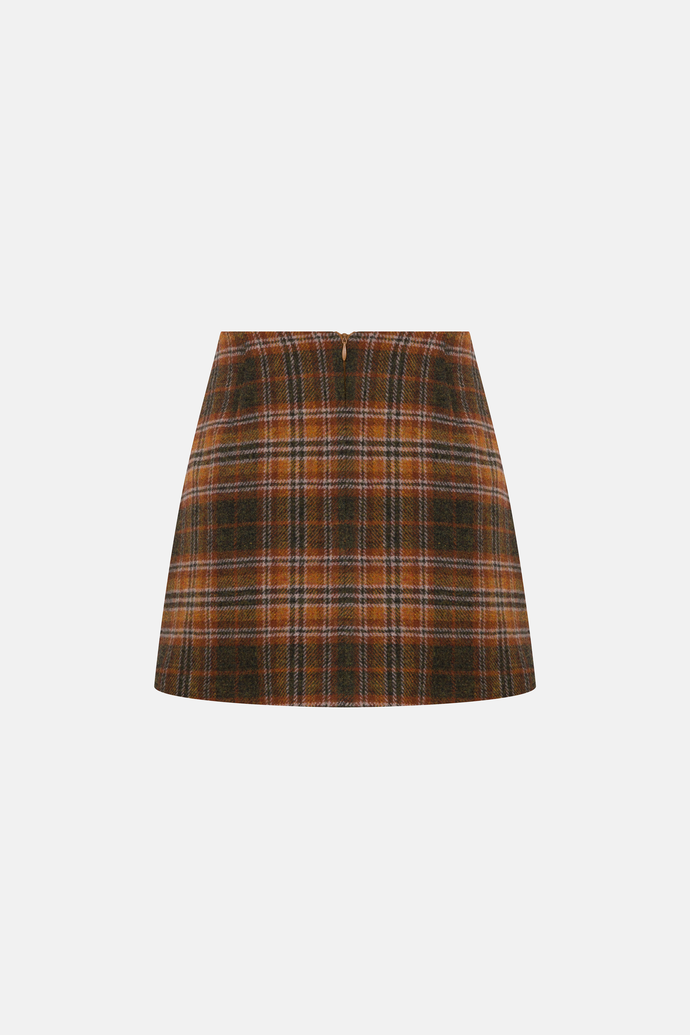 Naia-Dream Maker Etek / Kahverengi̇ Ekoseli̇-Etek-2-Milagron.com