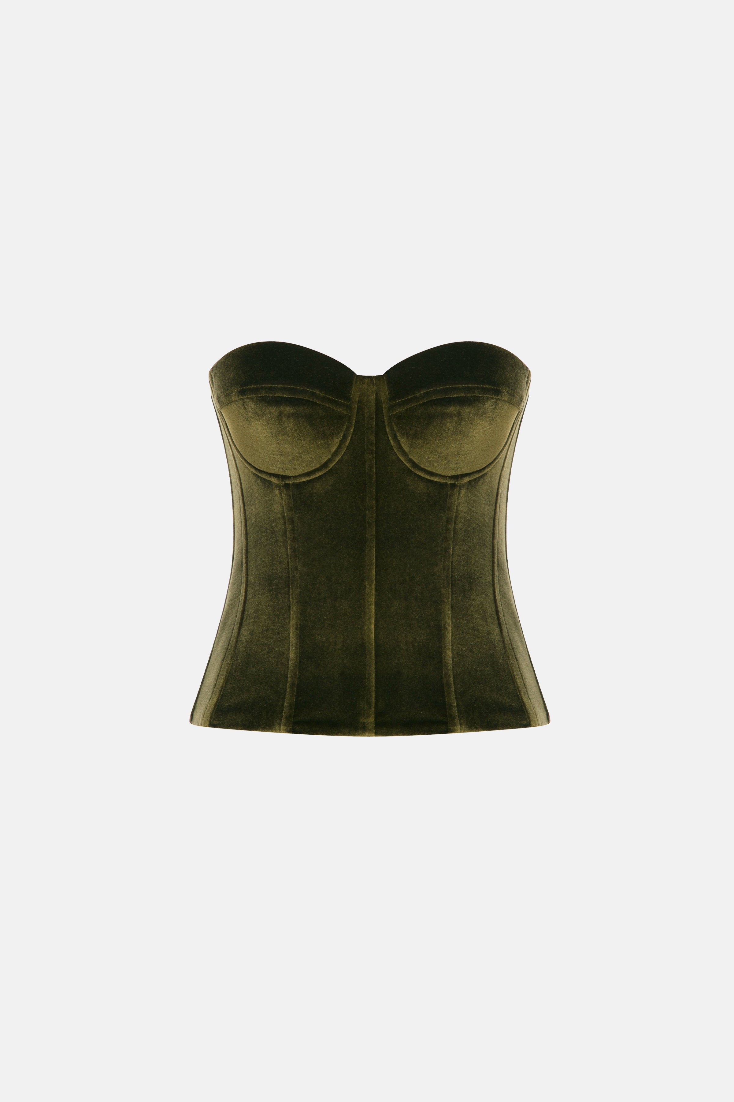 Naia-Grace Top / Yeşi̇l Kadi̇fe-Bluz-1-Milagron.com