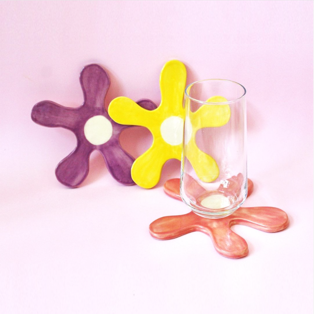 Naia Home-'Flora' Seramik Bardak Altlığı-Bardak Altlığı-5-Milagron.com