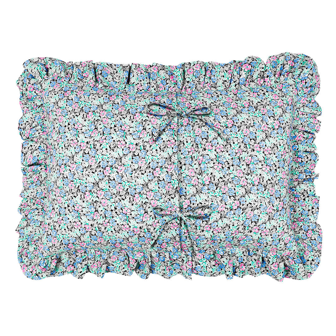 Naia Home-No Alarms 2'li Yastık Kılıfı / Yeşil Çiçekli-Yastık Kılıfı-2-Milagron.com