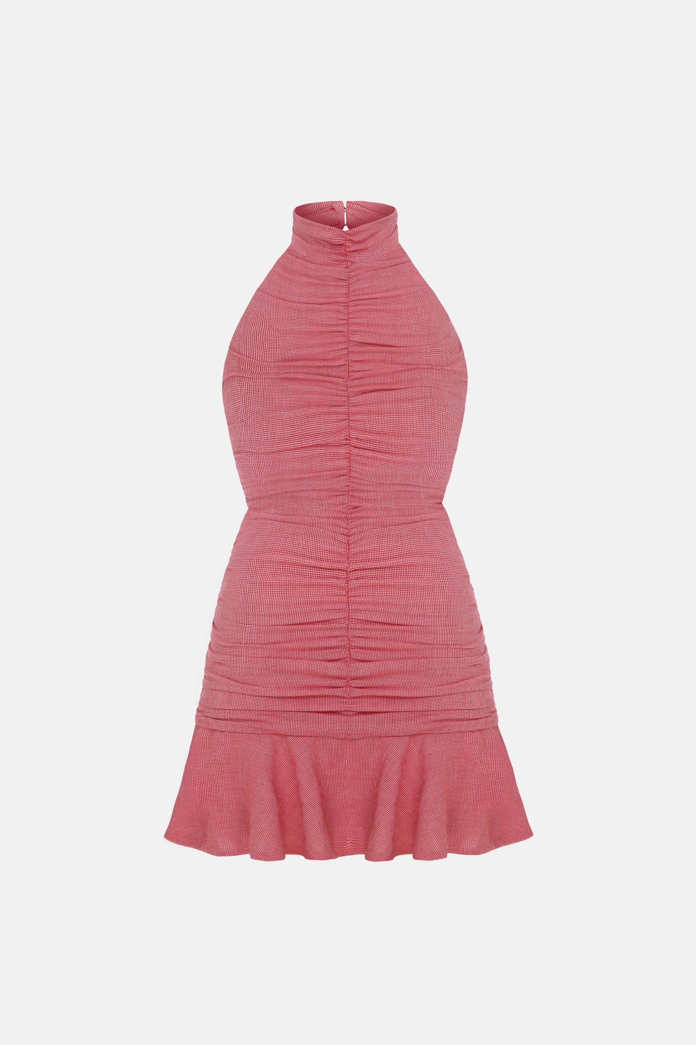 Naia-Juliet Elbi̇se / Kırmızı Pöti̇kare-Elbise-1-Milagron.com