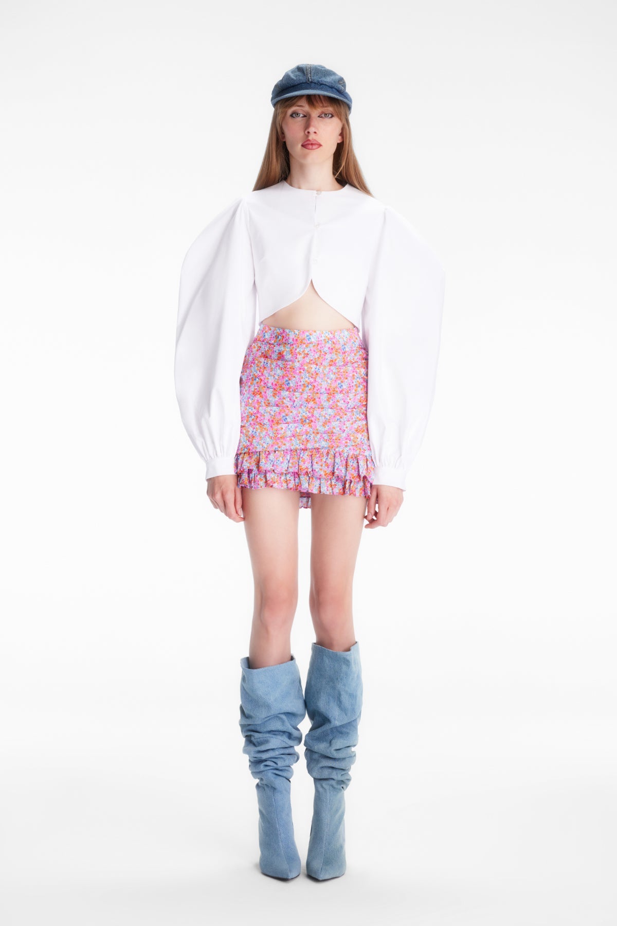 Naia-Kiki Balon Kollu Gömlek / Beyaz-Gömlek-3-Milagron.com