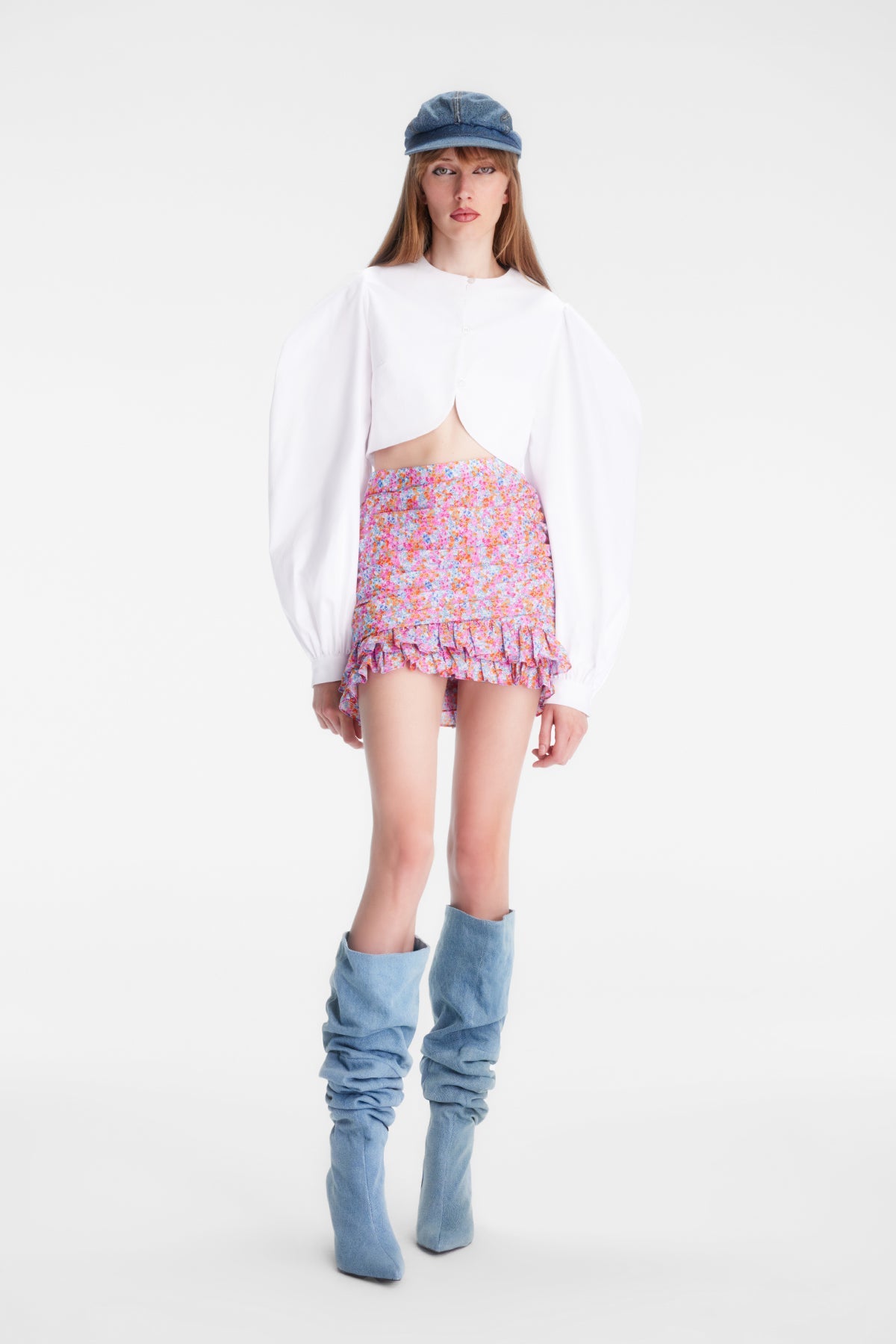 Naia-Kiki Balon Kollu Gömlek / Beyaz-Gömlek-4-Milagron.com