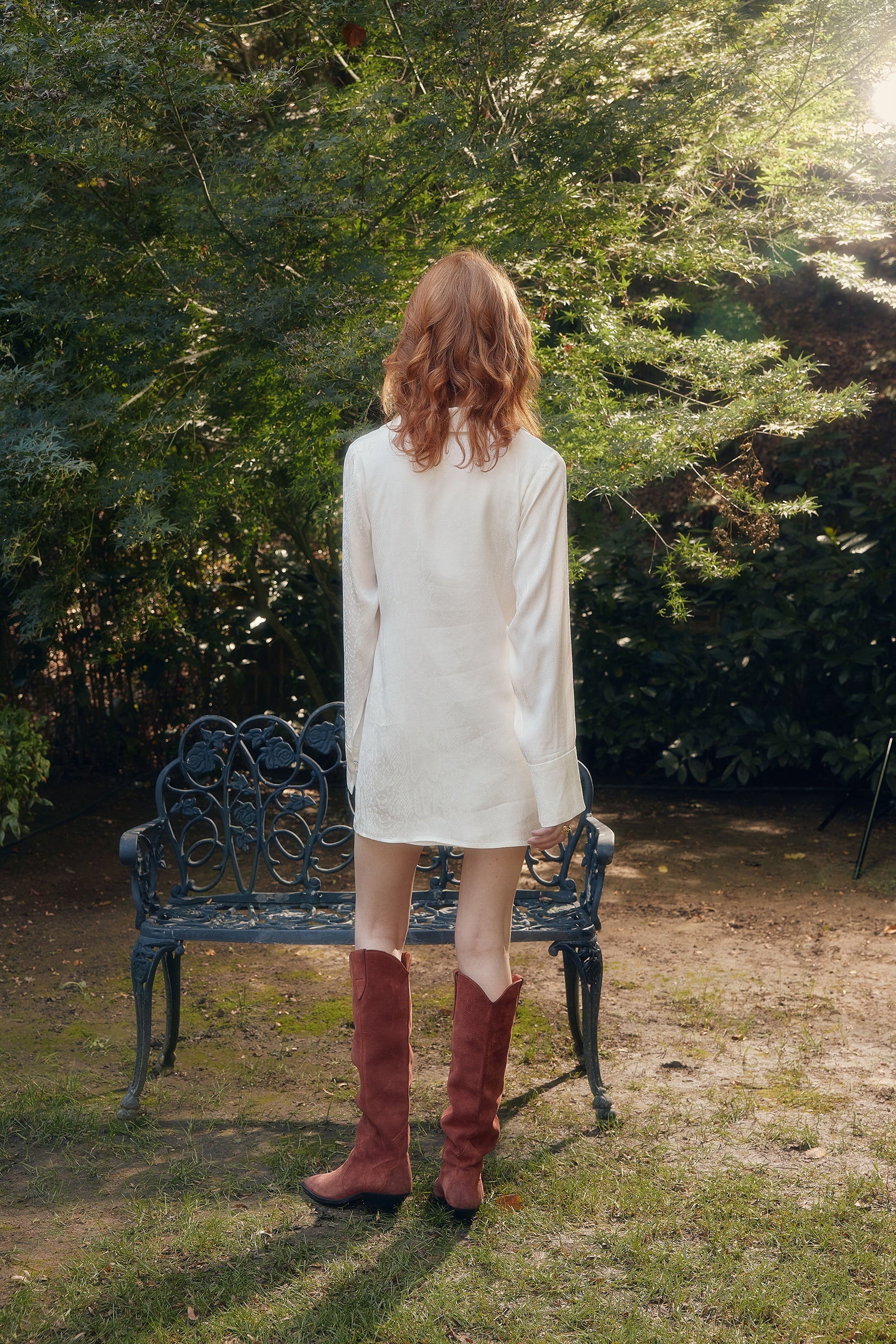 Naia-Lucia Degaje Elbise / Beyaz Leopar Desenli-Elbise-3-Milagron.com