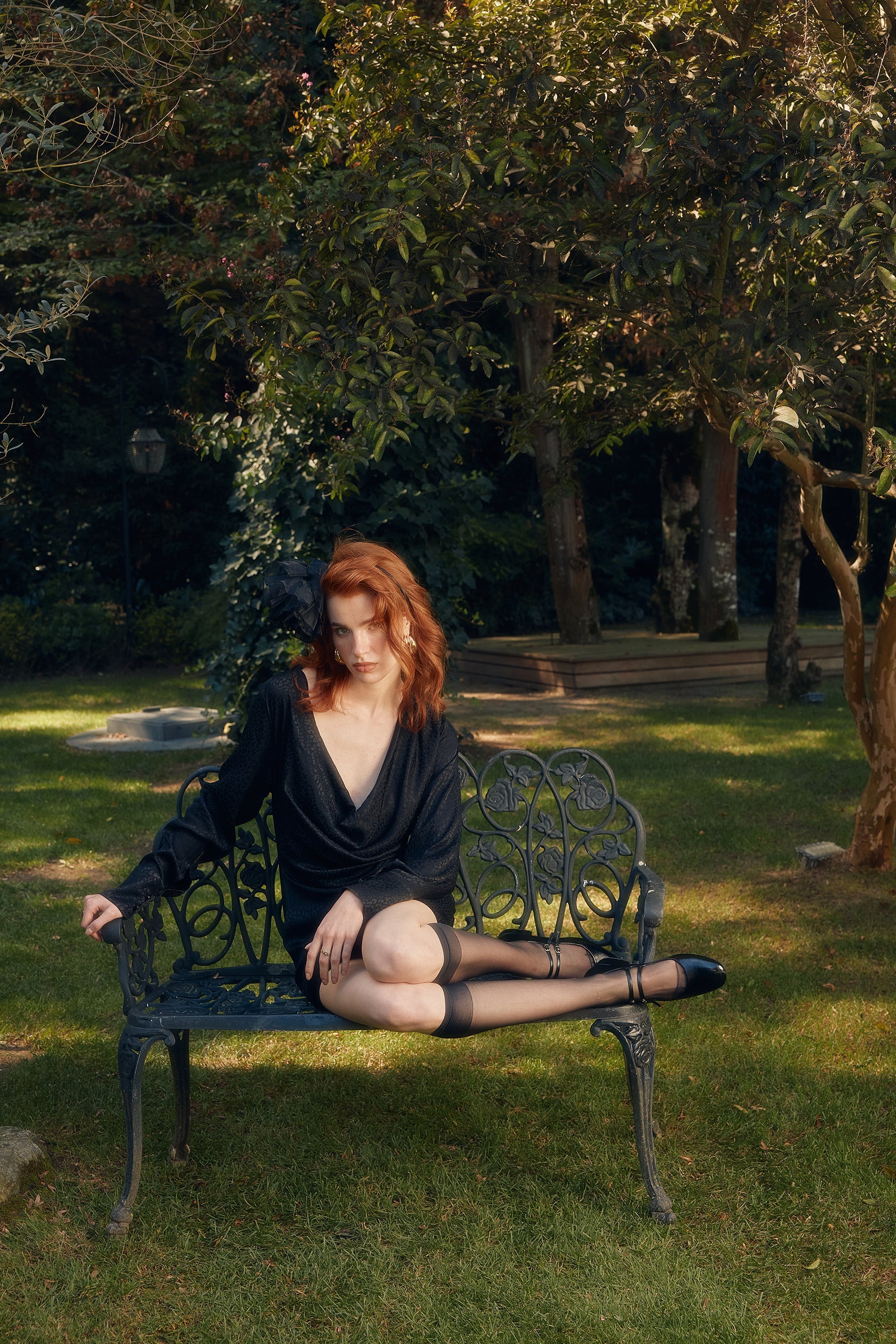 Naia-Lucia Degaje Elbise / Siyah Leopar Desenli-Elbise-2-Milagron.com