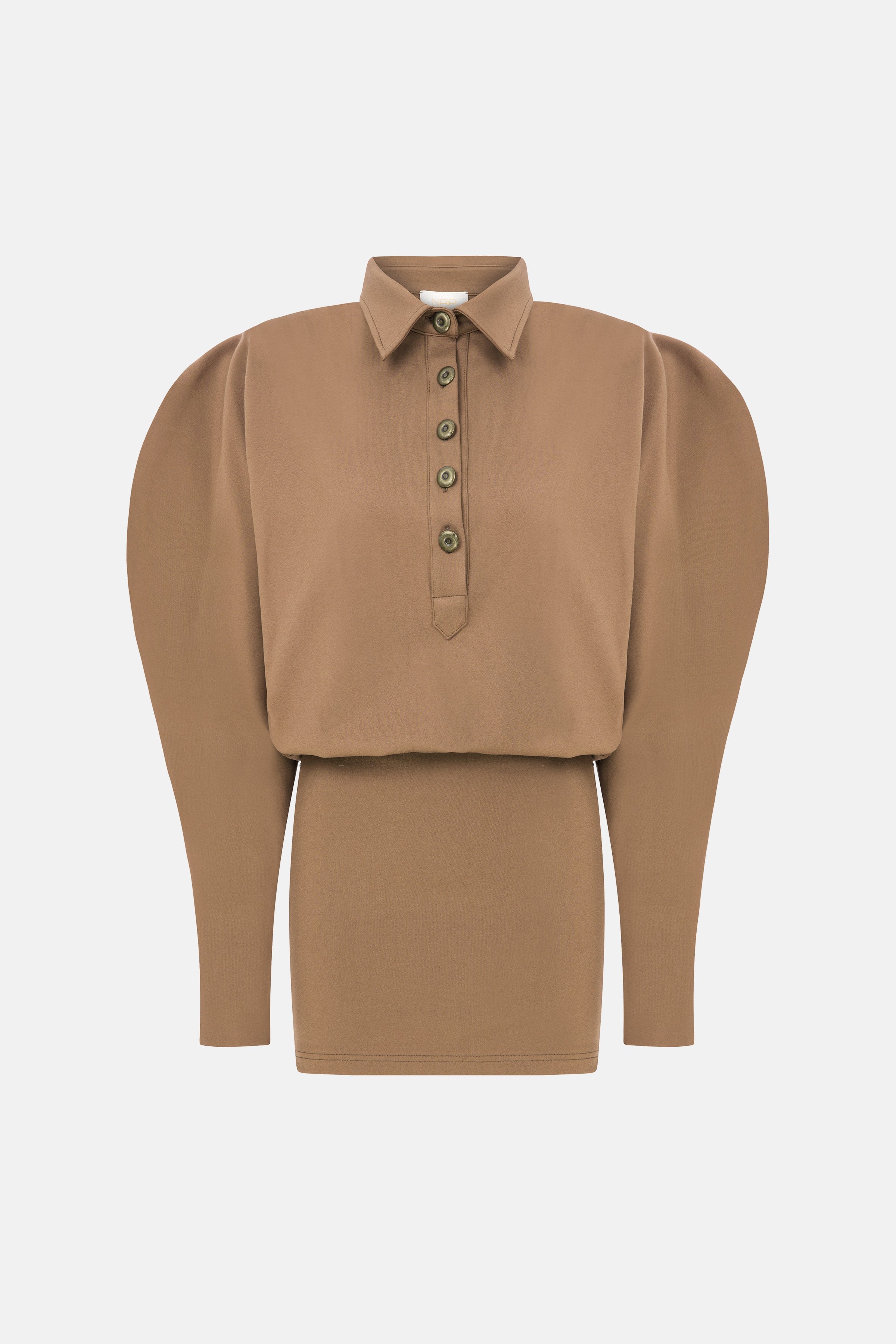 Naia-Lucky Elbise / Açık Kahverengi-Elbise-1-Milagron.com