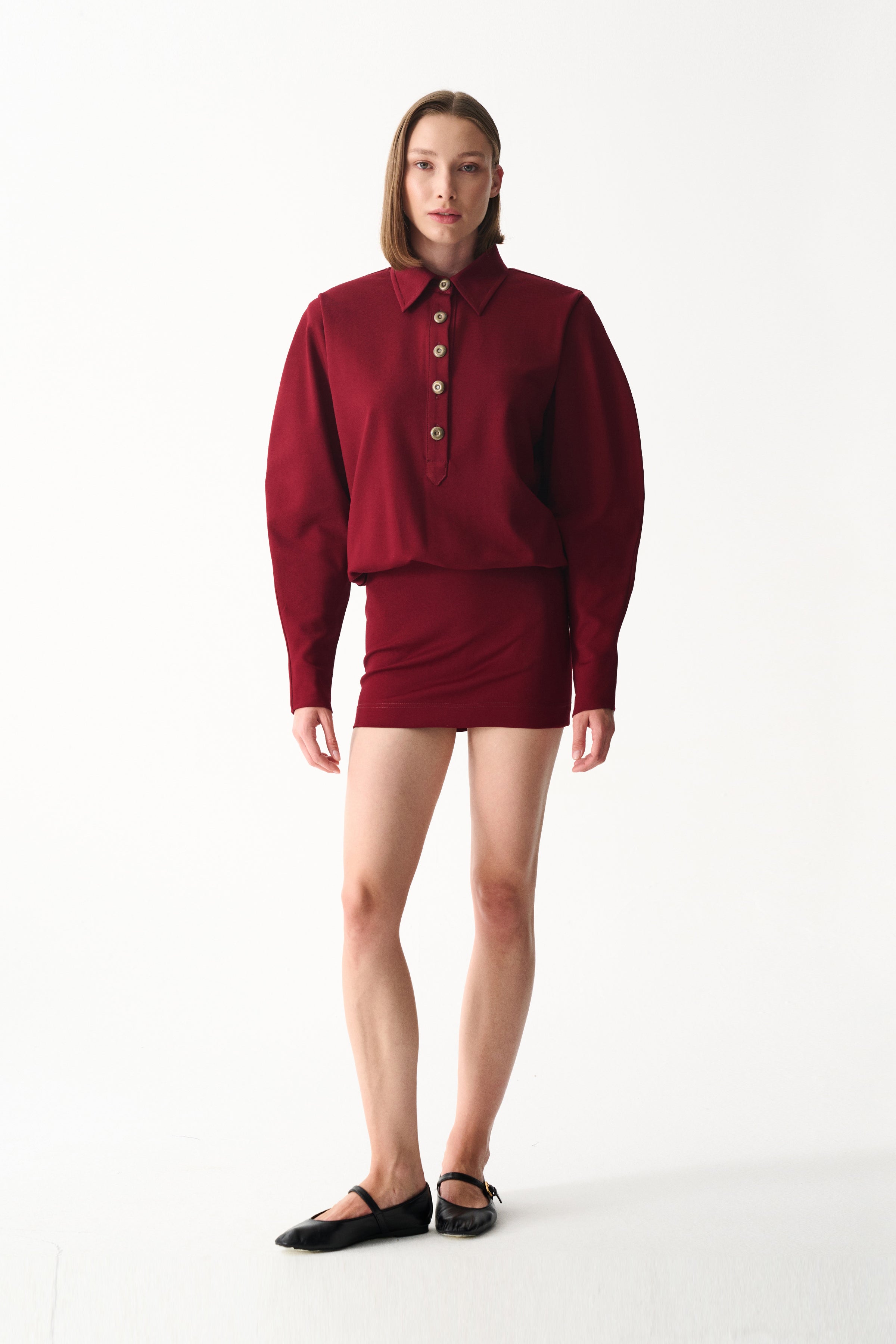 Naia-Lucky Elbi̇se / Bordo-Elbise-2-Milagron.com