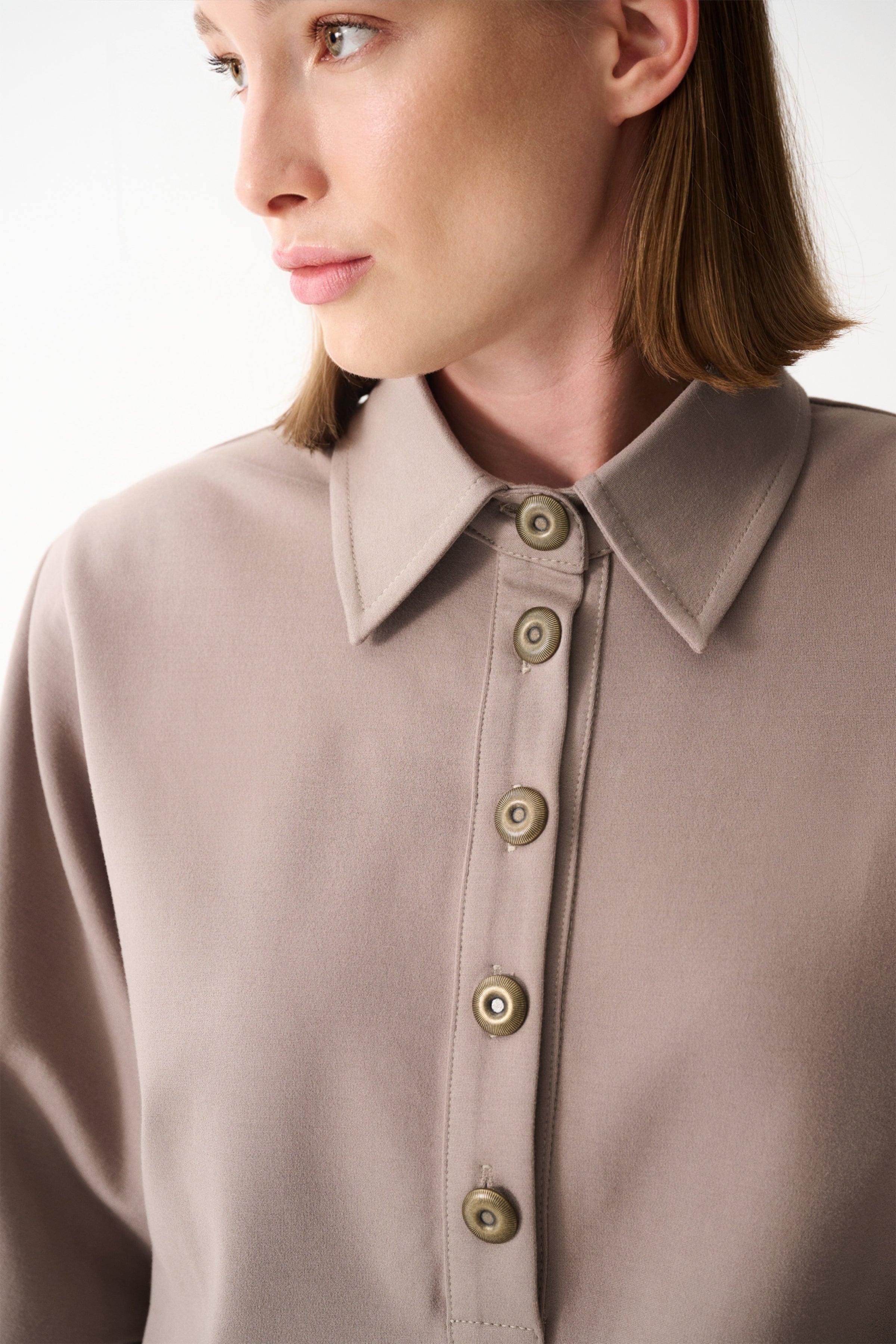 Naia-Lucky Elbi̇se / Taş Rengi̇-Elbise-6-Milagron.com