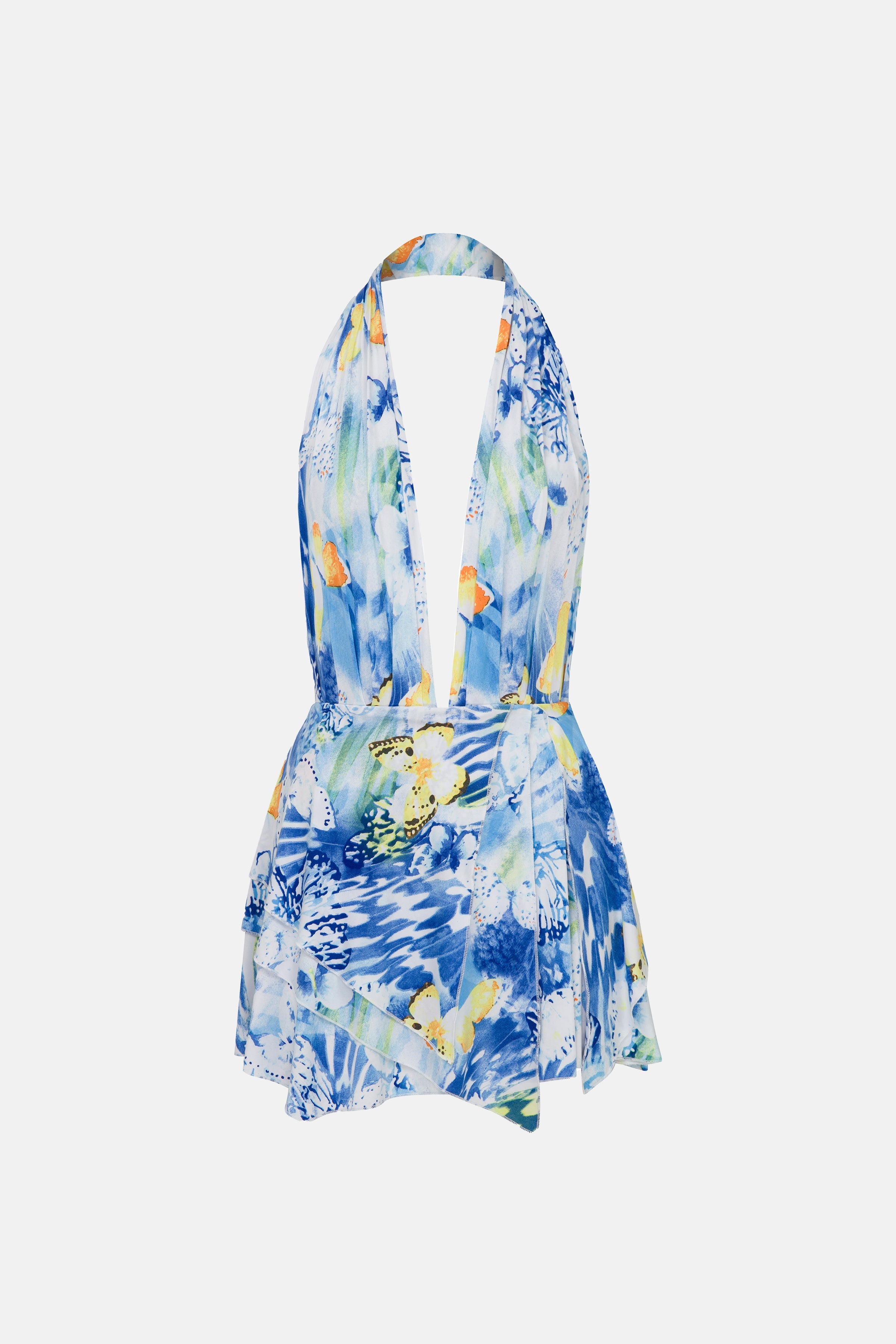 Naia-Pixie Elbi̇se / Mavi̇ Desenli̇-Elbise-4-Milagron.com