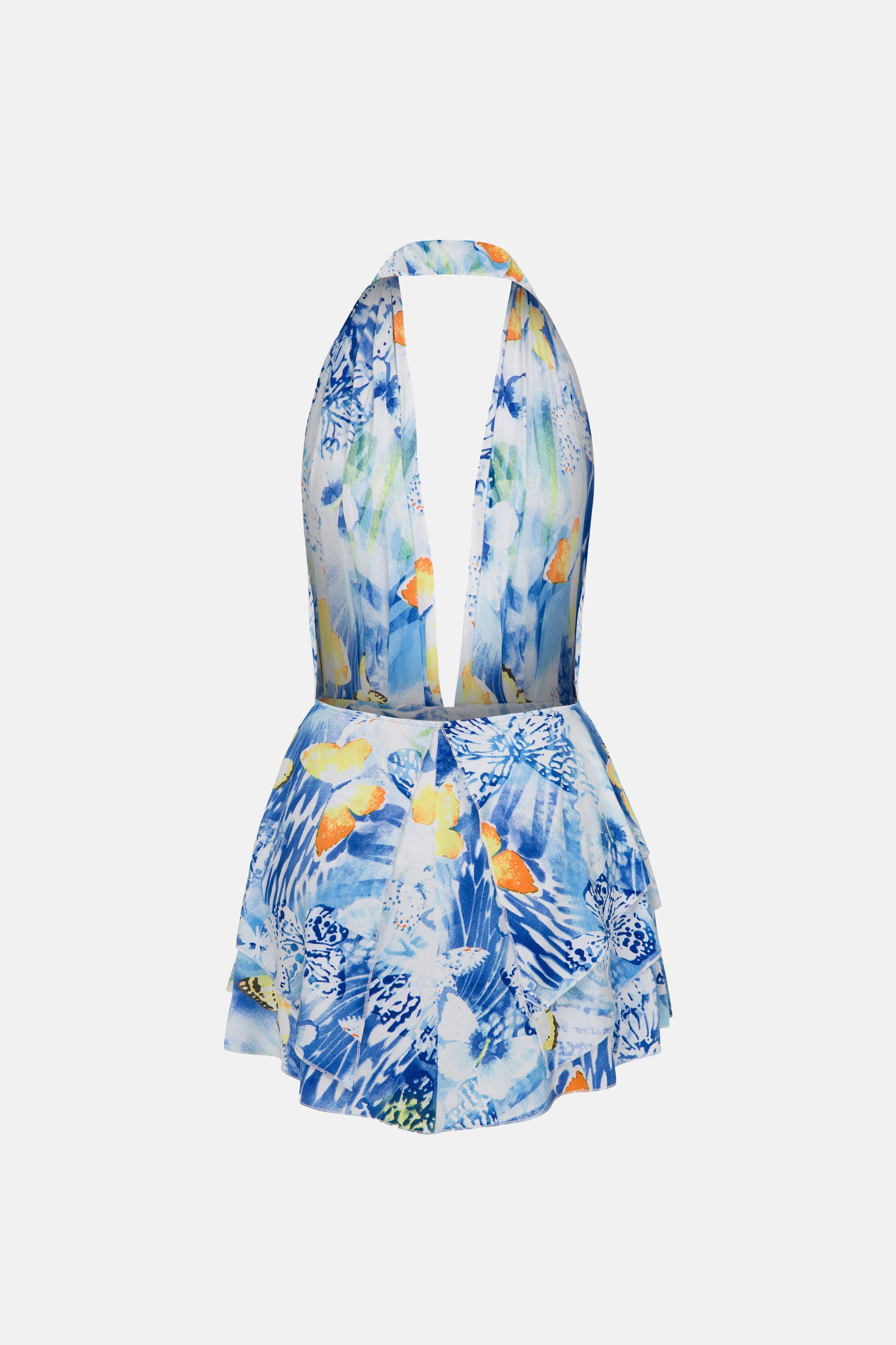 Naia-Pixie Elbi̇se / Mavi̇ Desenli̇-Elbise-5-Milagron.com