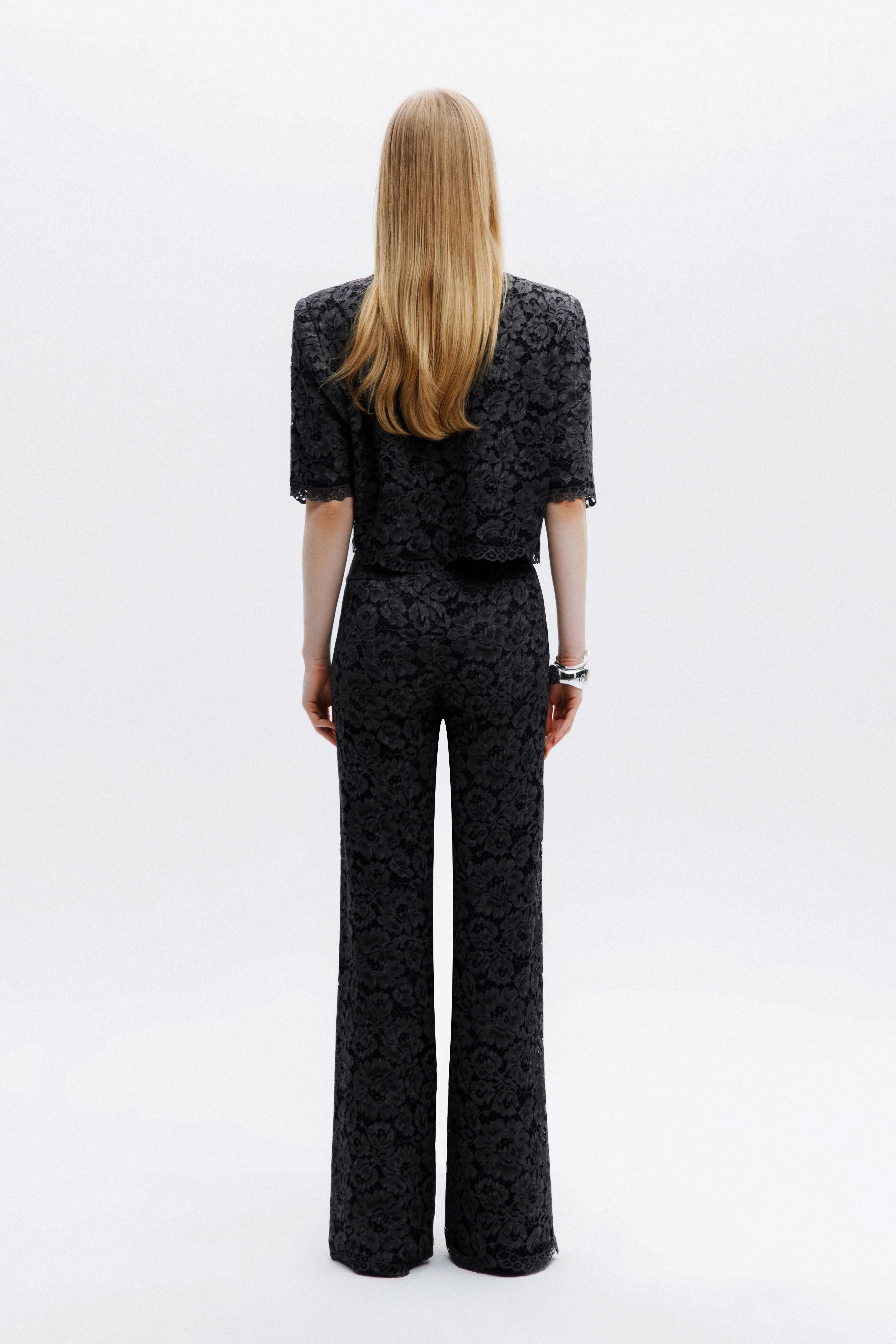 Naia-Riona Dantel Bluz / Koyu Gri̇-Bluz-5-Milagron.com