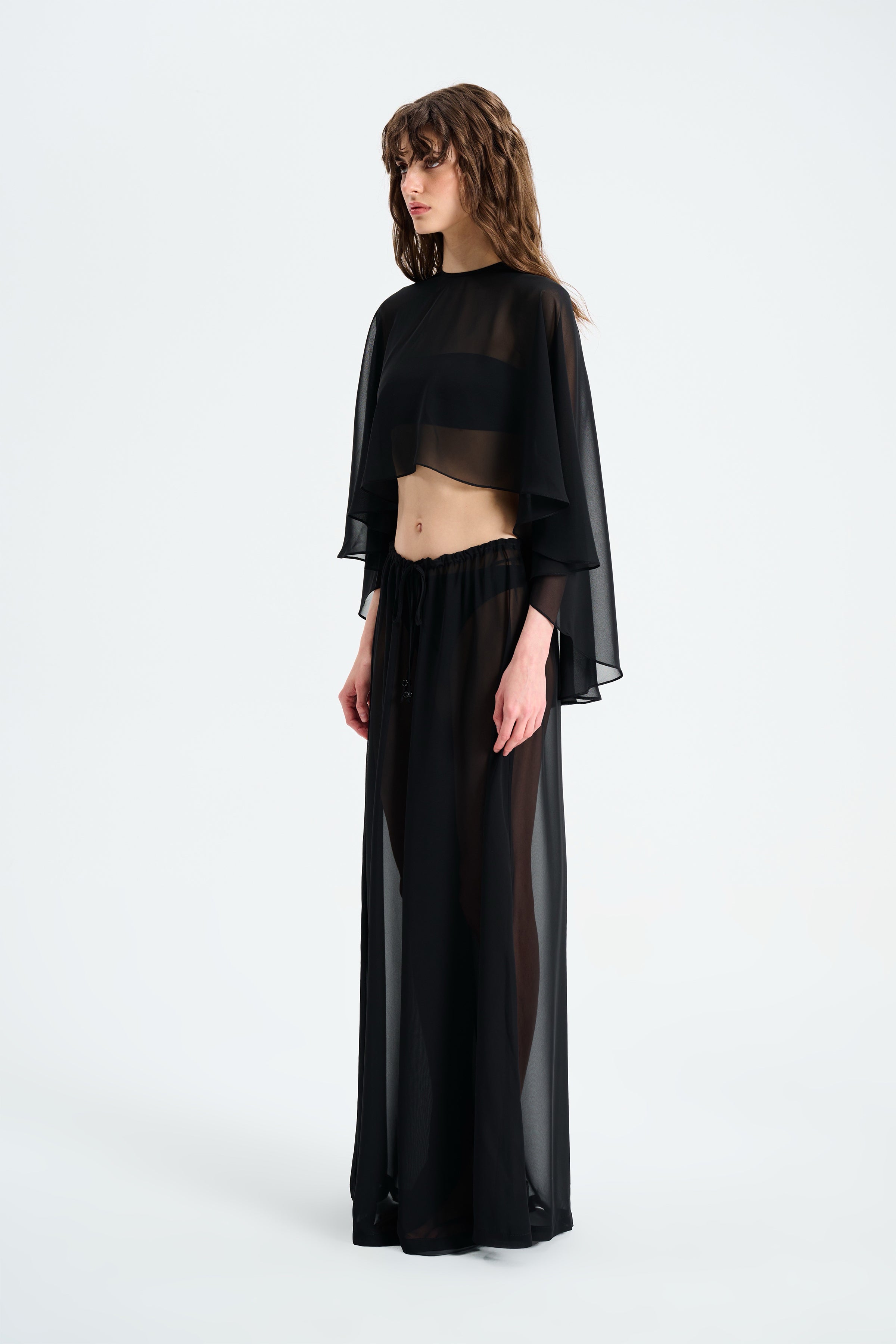 Naia-Summer Pantolon / Si̇yah-Pantolon-4-Milagron.com