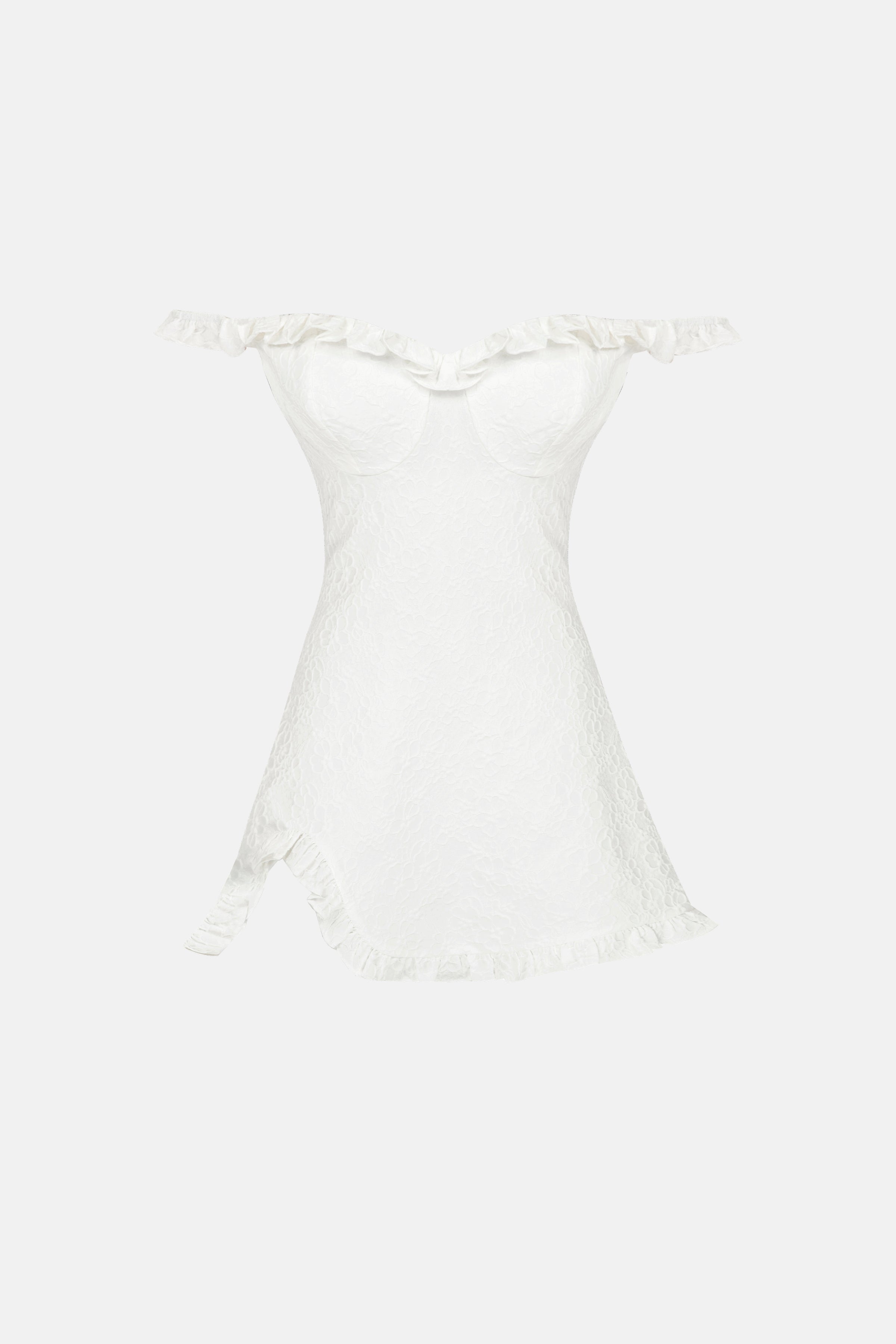 Naia-Wild Rose Elbi̇se / Ekru-Elbise-1-Milagron.com