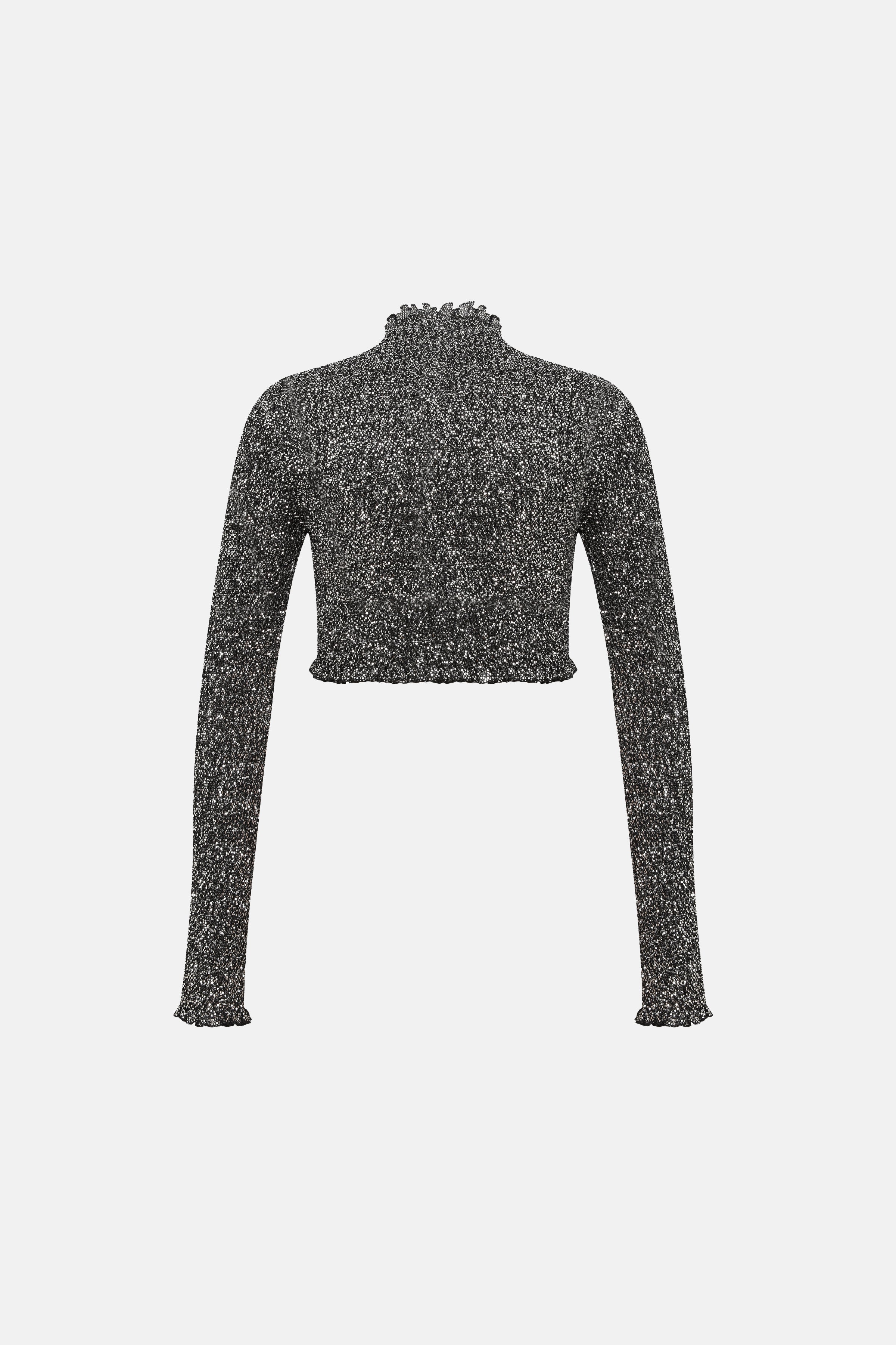 Naia-Zeya Bluz / Parlak Gri-Bluz-6-Milagron.com