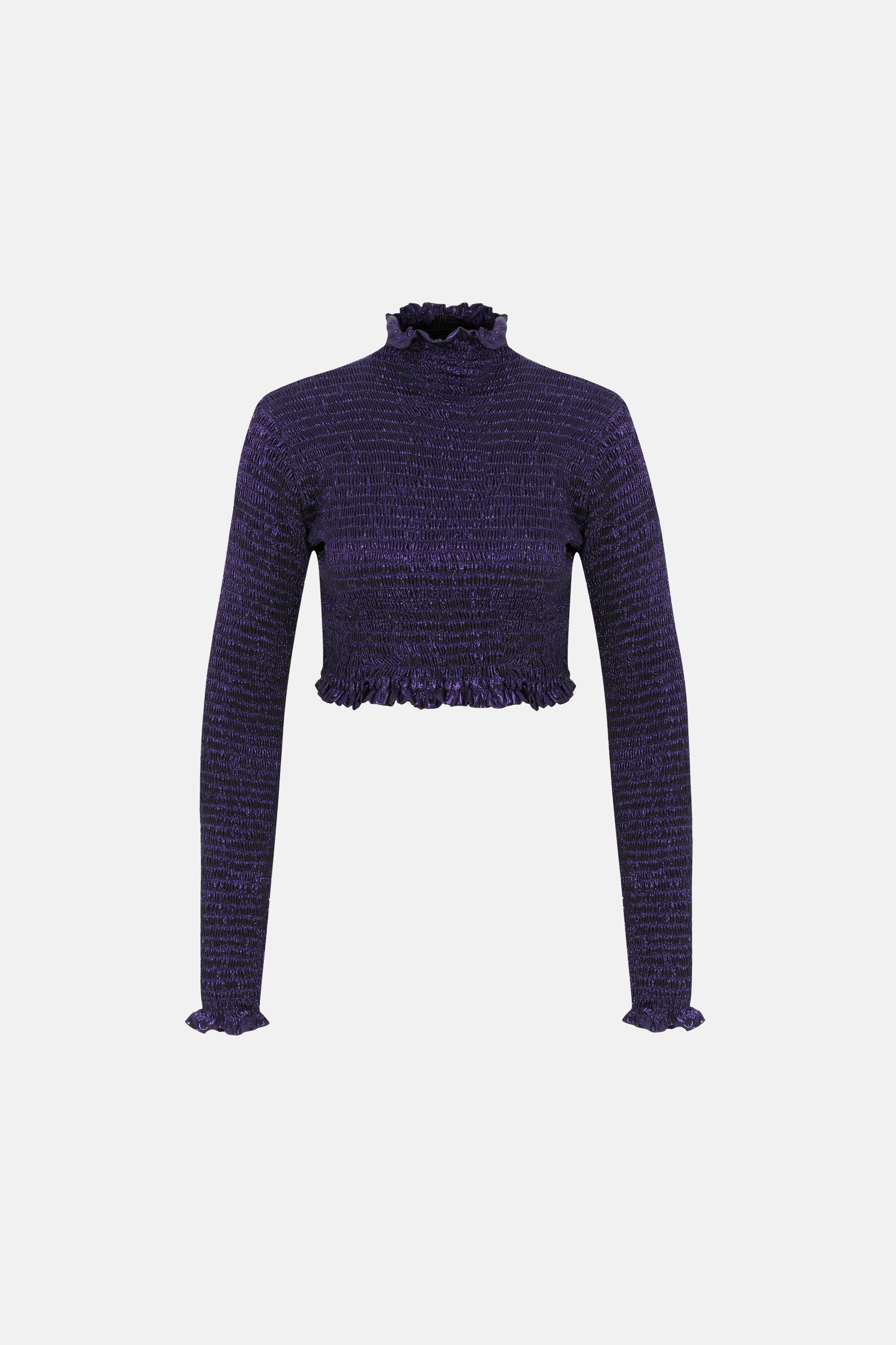 Naia-Zeya Bluz / Parlak Mor-Bluz-5-Milagron.com