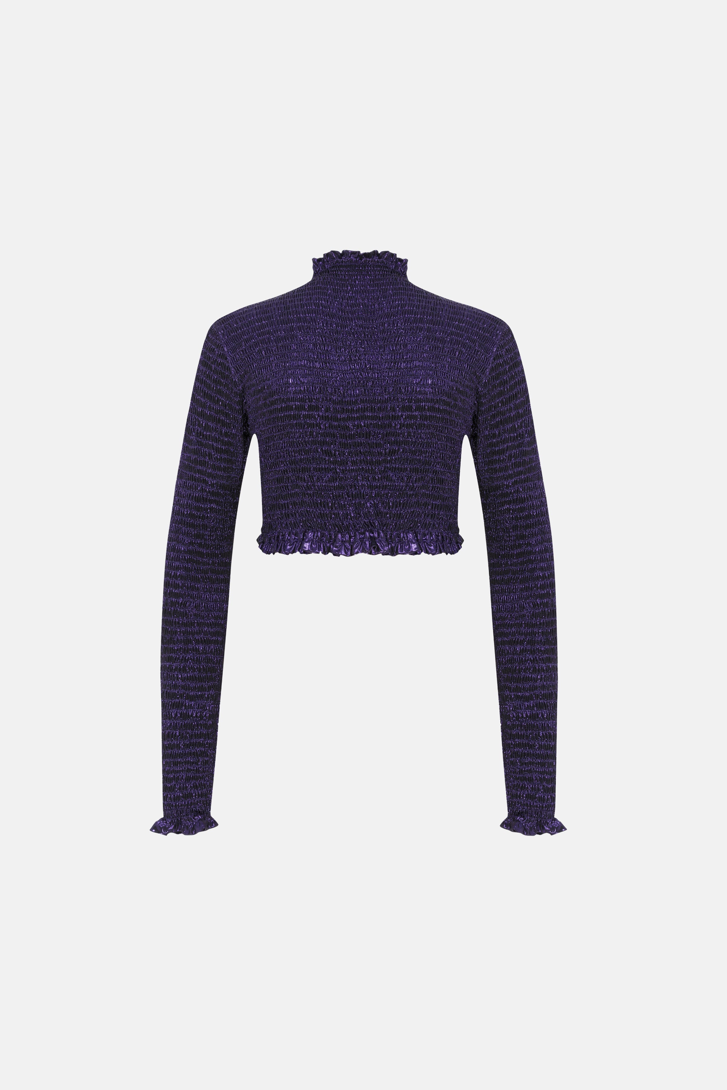 Naia-Zeya Bluz / Parlak Mor-Bluz-6-Milagron.com