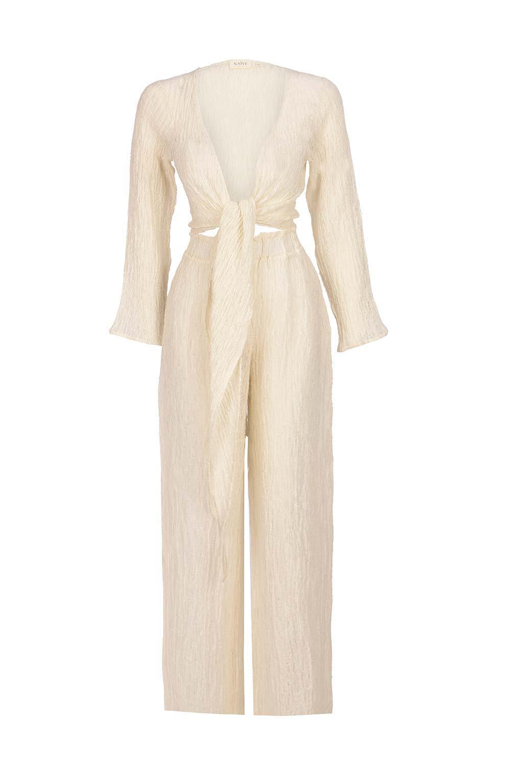 Naïve Atelier-Thalia Top Ecru-Top-1-Milagron.com