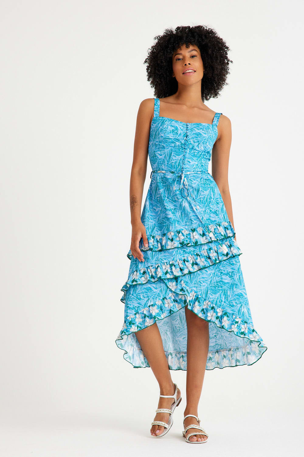 Nammu-Asimetrik Askılı Elbise-Elbise-2-Milagron.com