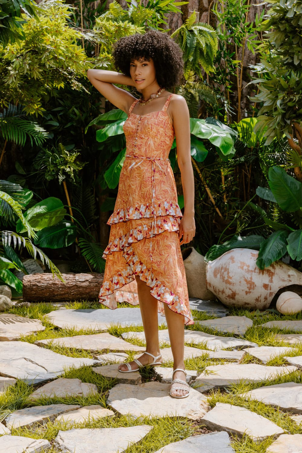 Nammu-Asimetrik Askılı Elbise-Elbise-3-Milagron.com