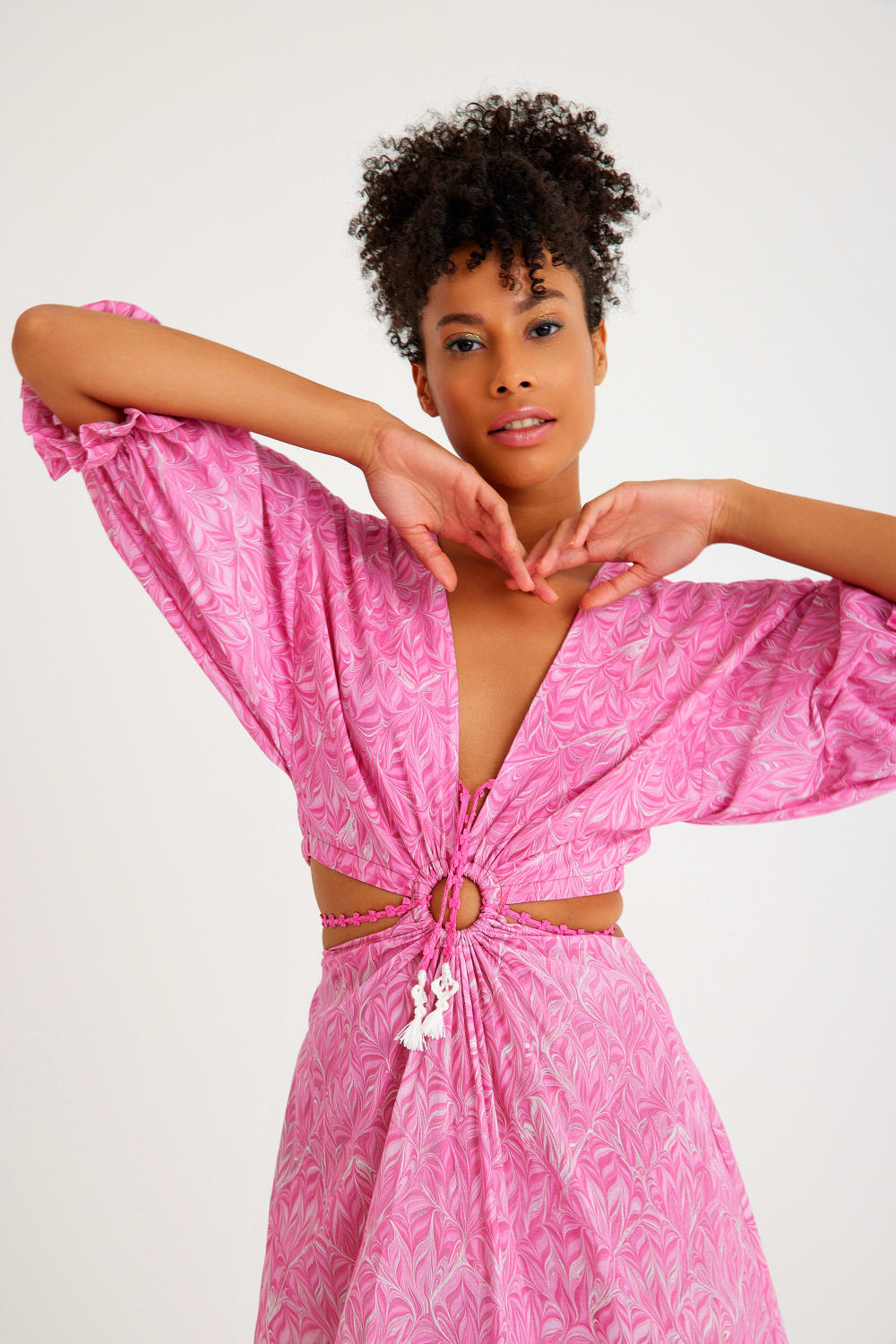 Nammu-Halka Detaylı Mini Elbise-Elbise-3-Milagron.com