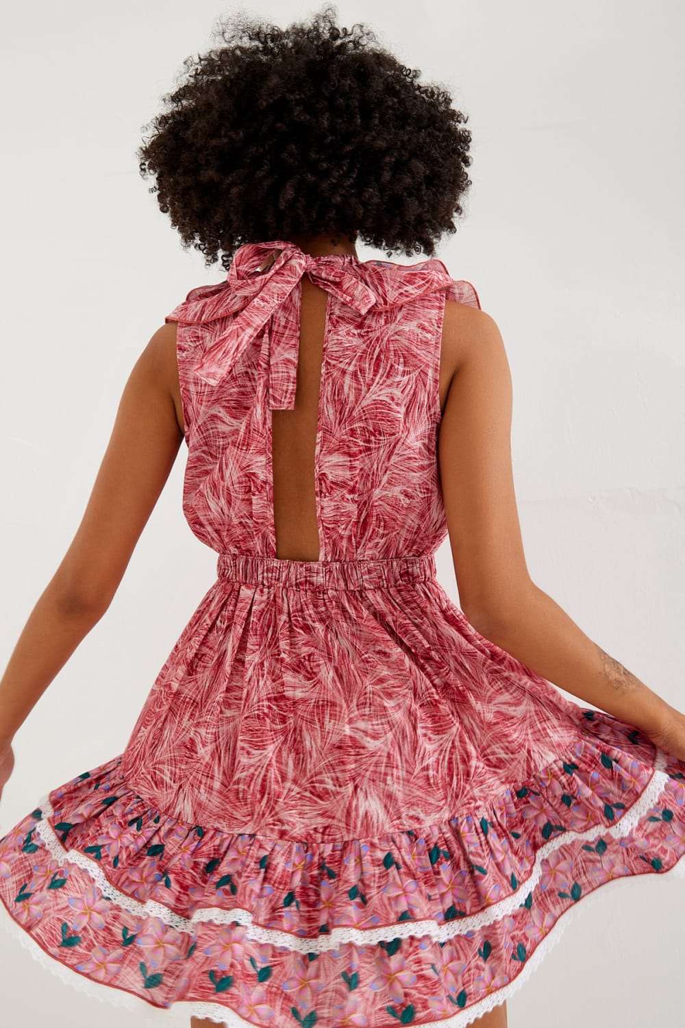 Nammu-Sırt Dekolteli Mini Elbise-Elbise-2-Milagron.com