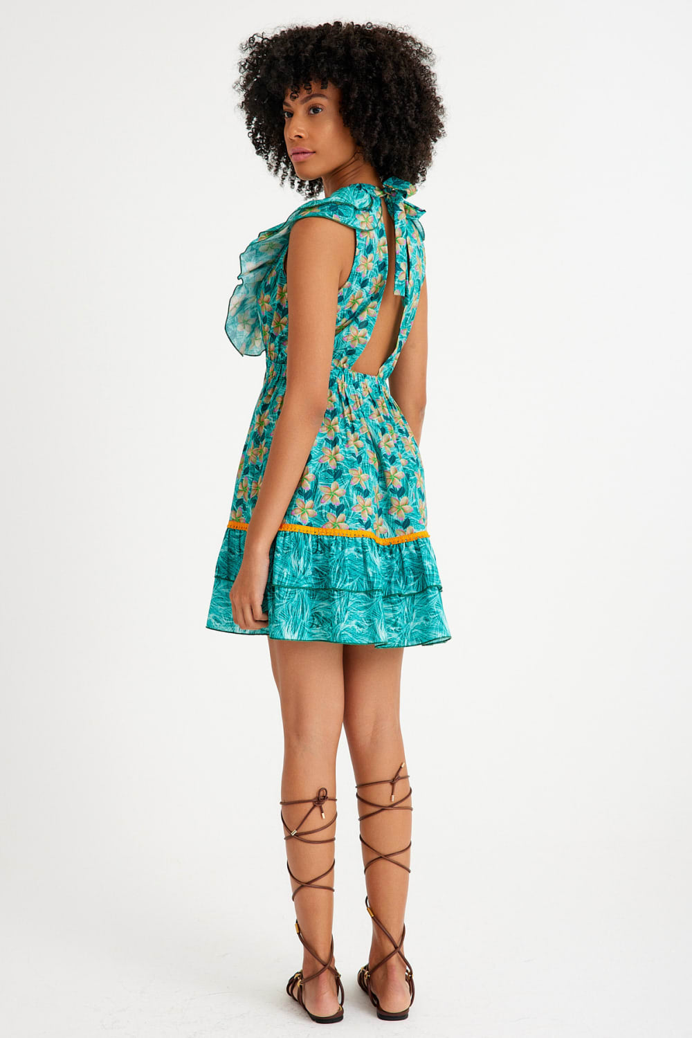 Nammu-Sırt Dekolteli Mini Elbise-Elbise-3-Milagron.com