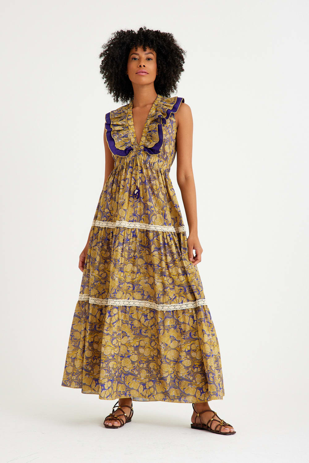 Nammu-Sırt Dekolteli Uzun Elbise-Elbise-1-Milagron.com