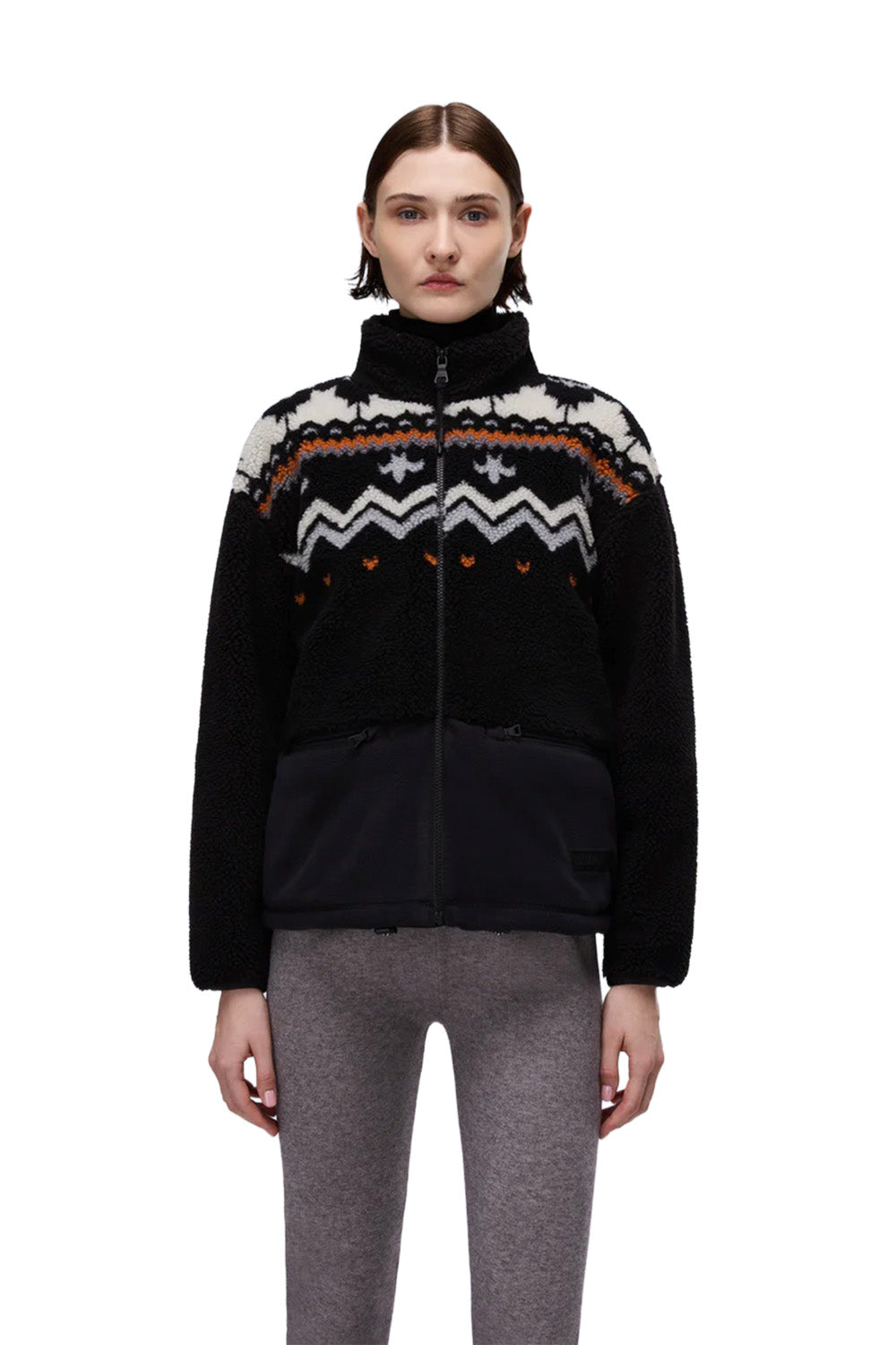 Napapijri-Ansei Fz W Siyah Kadın Peluş Mont-Mont-2-Milagron.com