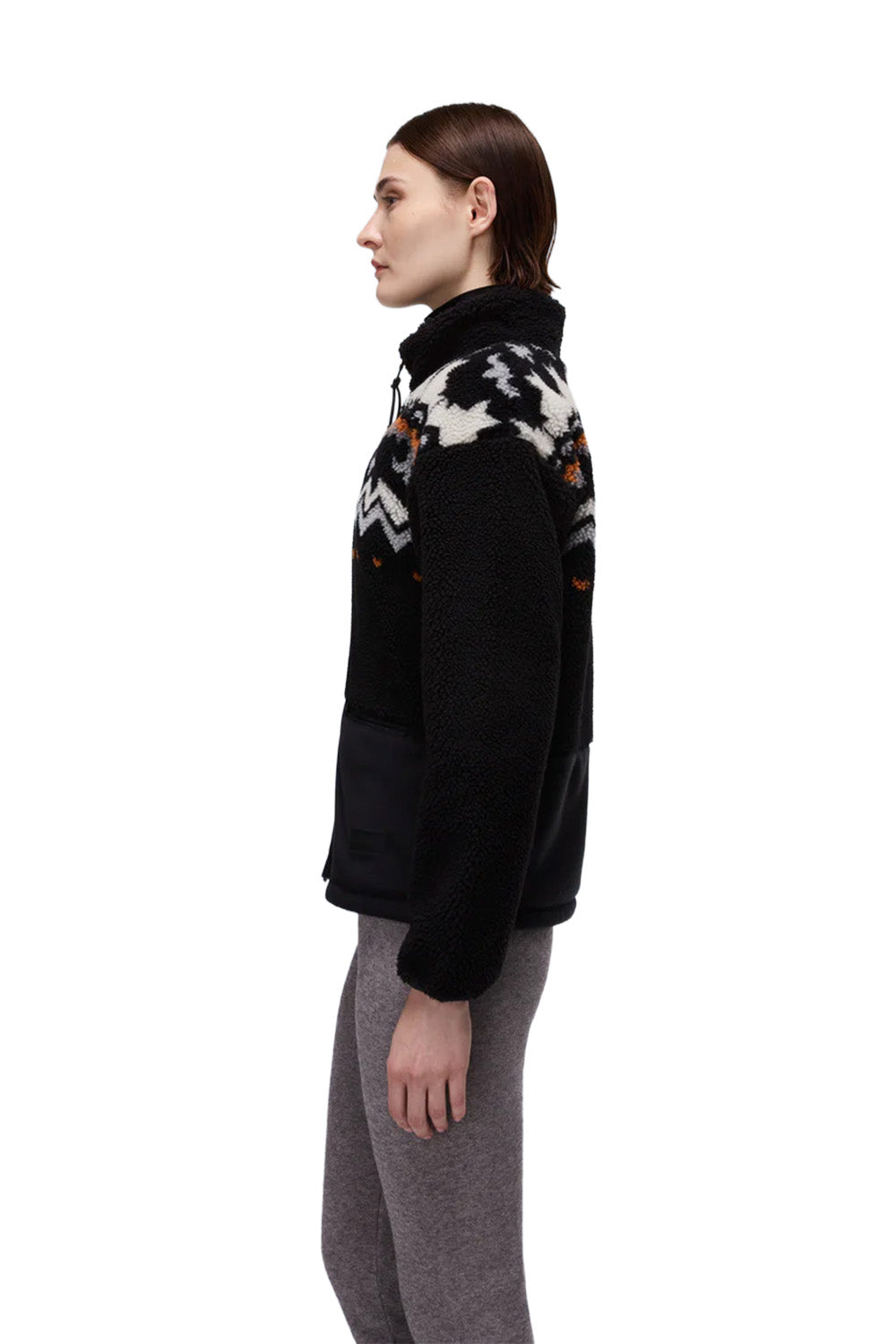 Napapijri-Ansei Fz W Siyah Kadın Peluş Mont-Mont-3-Milagron.com