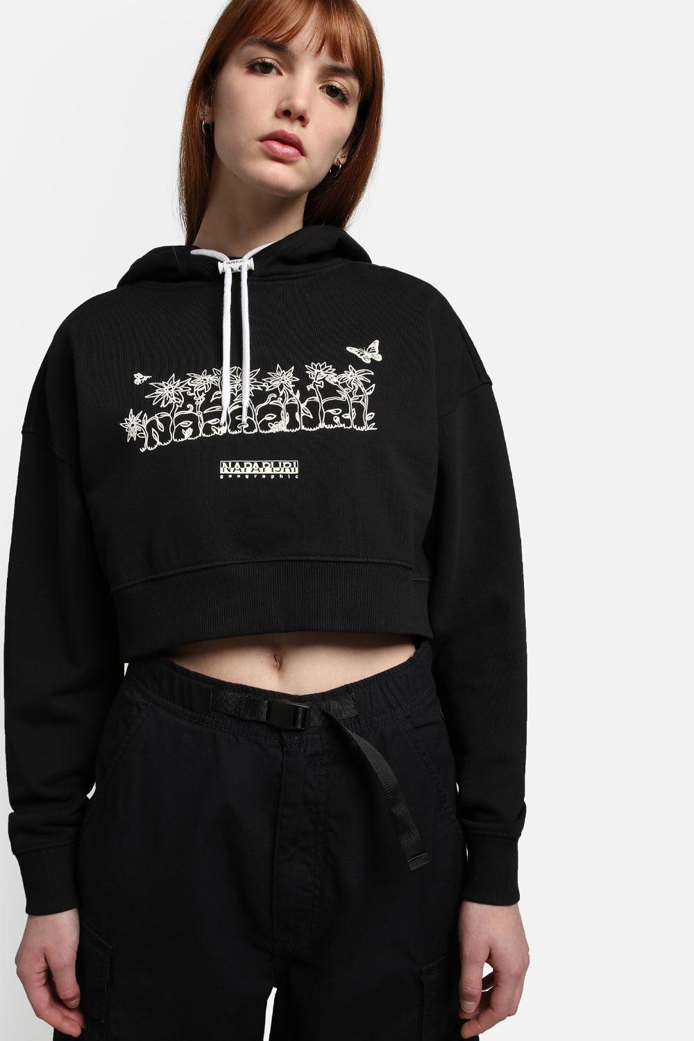 Napapijri-B-Veny H Cropped Black-Sweatshirts & Hoodies-2-Milagron.com