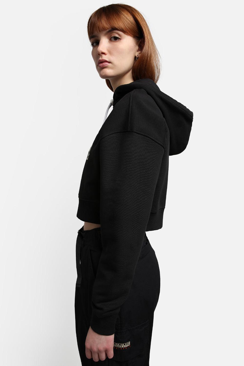 Napapijri-B-Veny H Cropped Black-Sweatshirts & Hoodies-3-Milagron.com